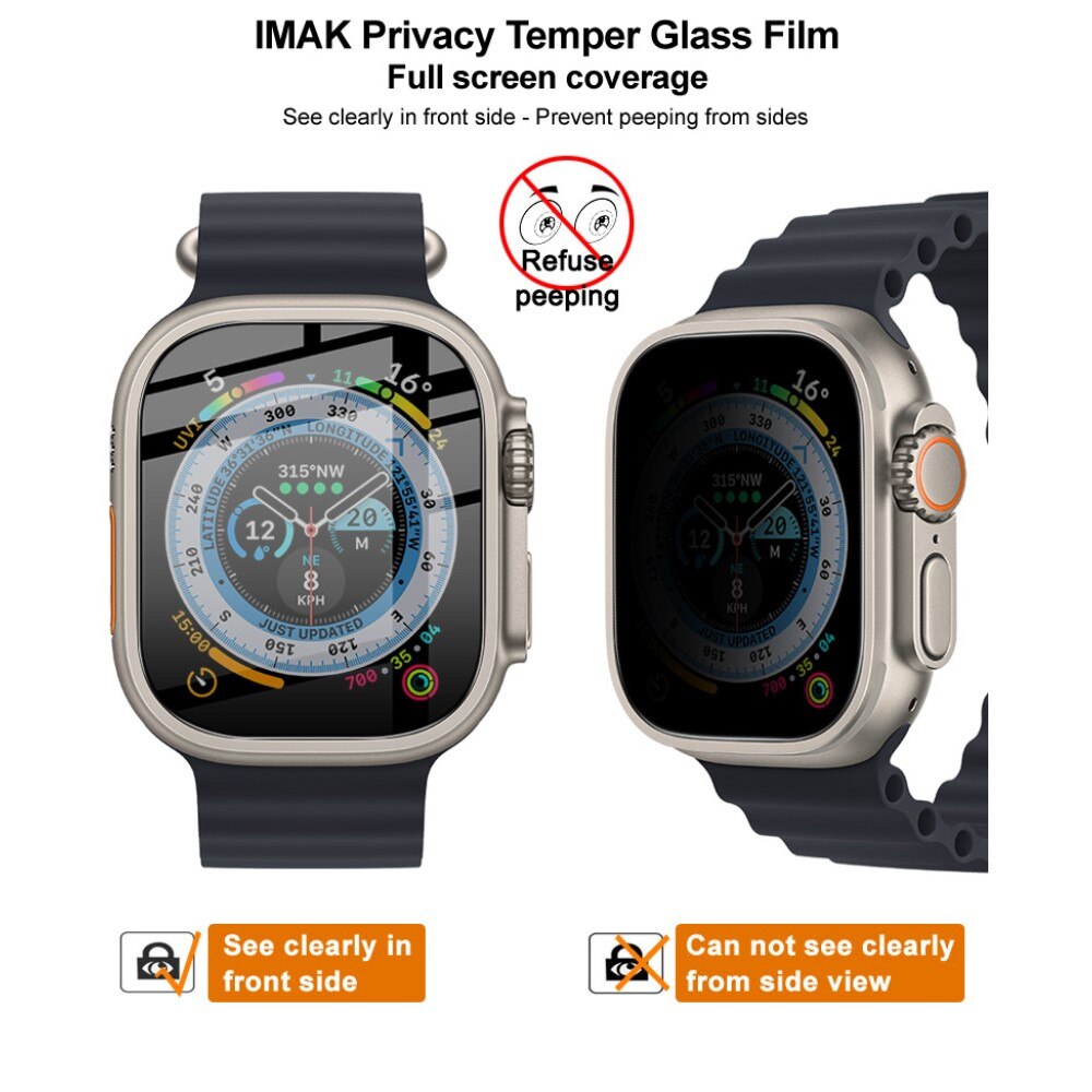 Proteggischermo Effetto Privacy Vetro Temperato Apple Watch Ultra 2 49mm