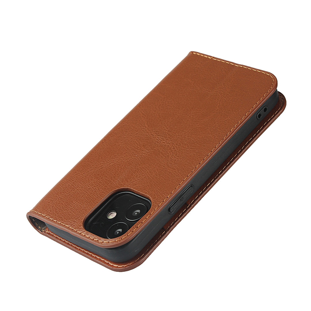 Cover Portafoglio in vera pelle iPhone 11 marrone