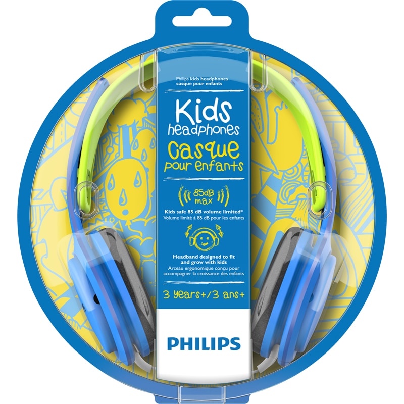 SHK2000 Cuffie On-Ear per bambini, blu/verde