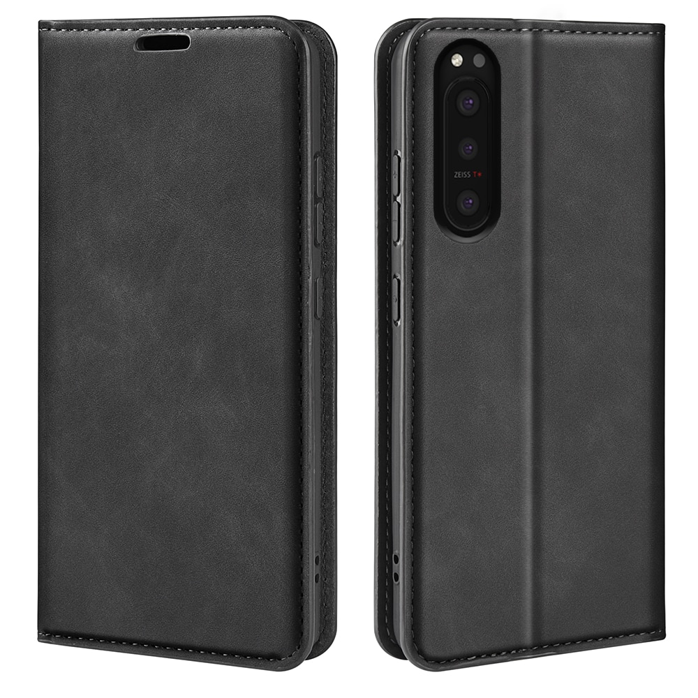Cover portafoglio sottili Sony Xperia 5 II Nero