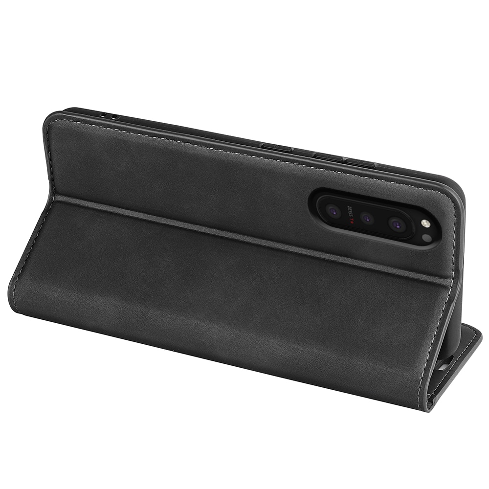 Cover portafoglio sottili Sony Xperia 5 II Nero