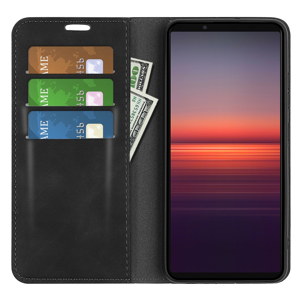 Cover portafoglio sottili Sony Xperia 5 II Nero