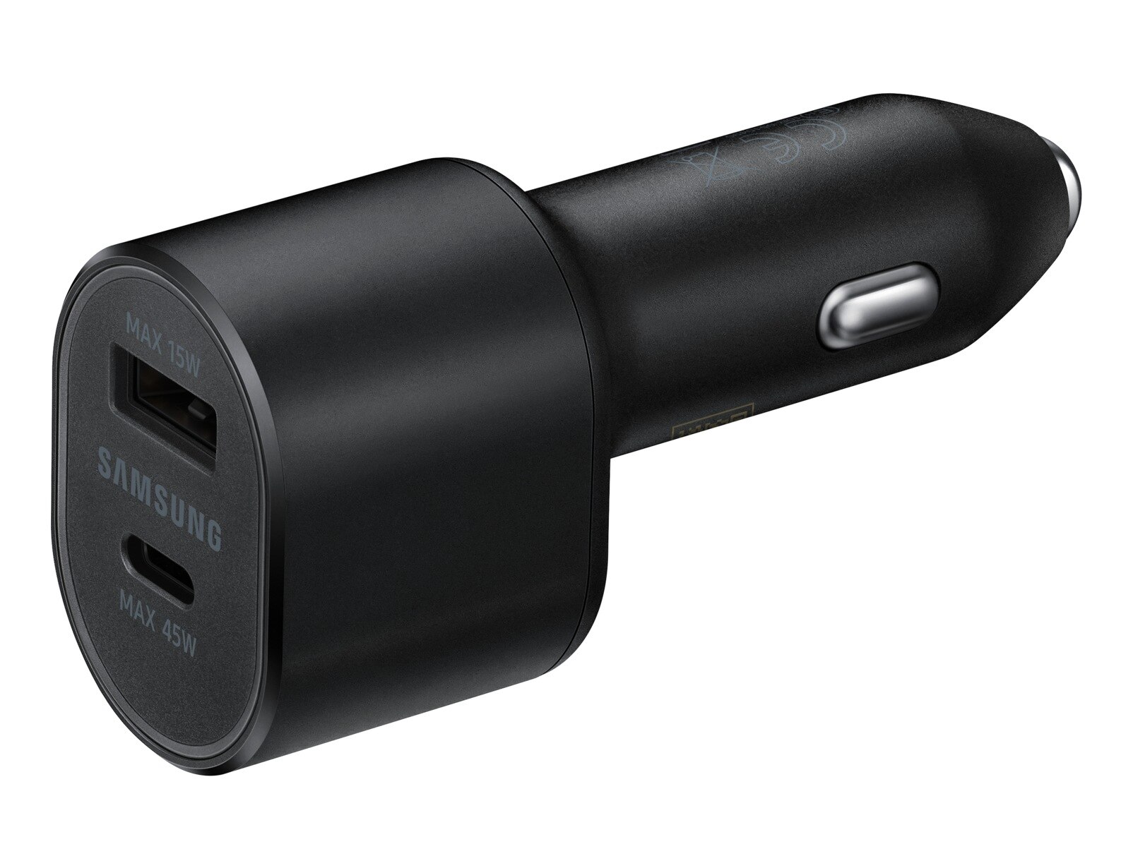 Caricabatterie auto Super Fast Dual USB-C + USB-A (45W+15W) nero