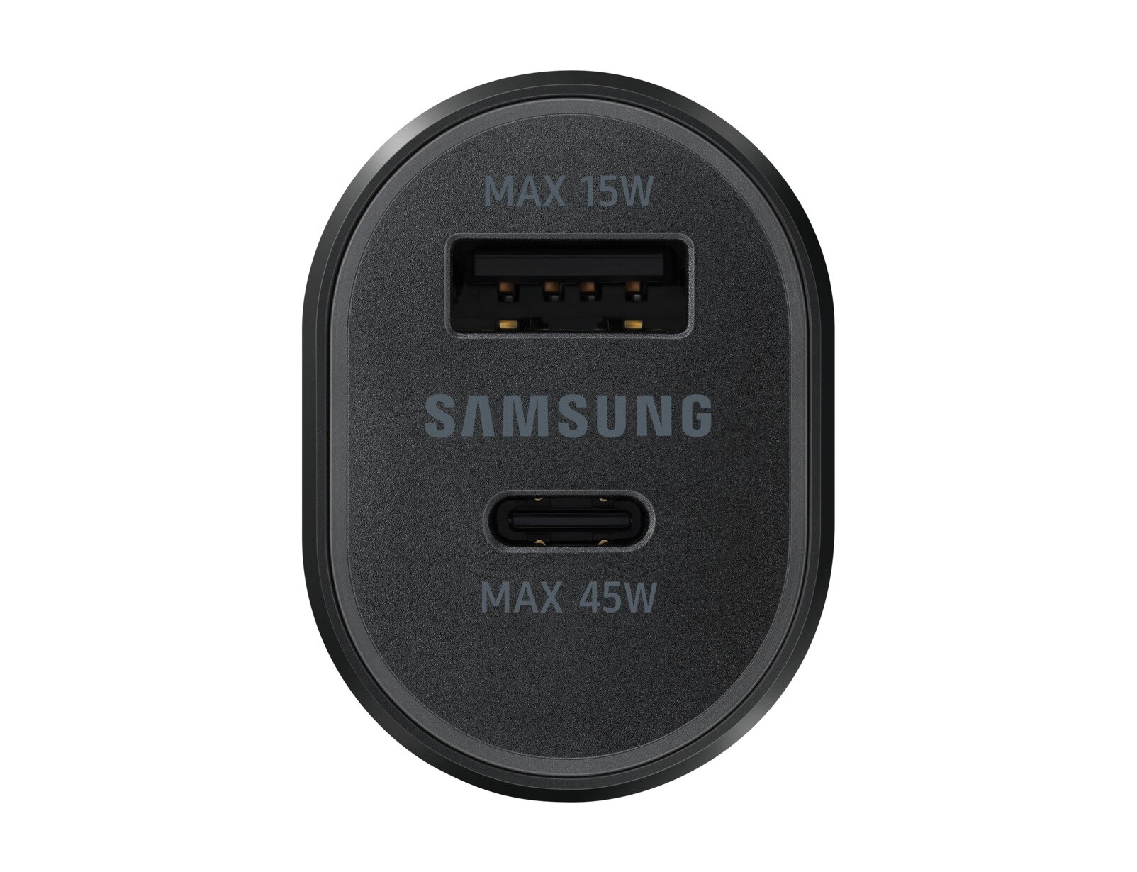 Caricabatterie auto Super Fast Dual USB-C + USB-A (45W+15W) nero