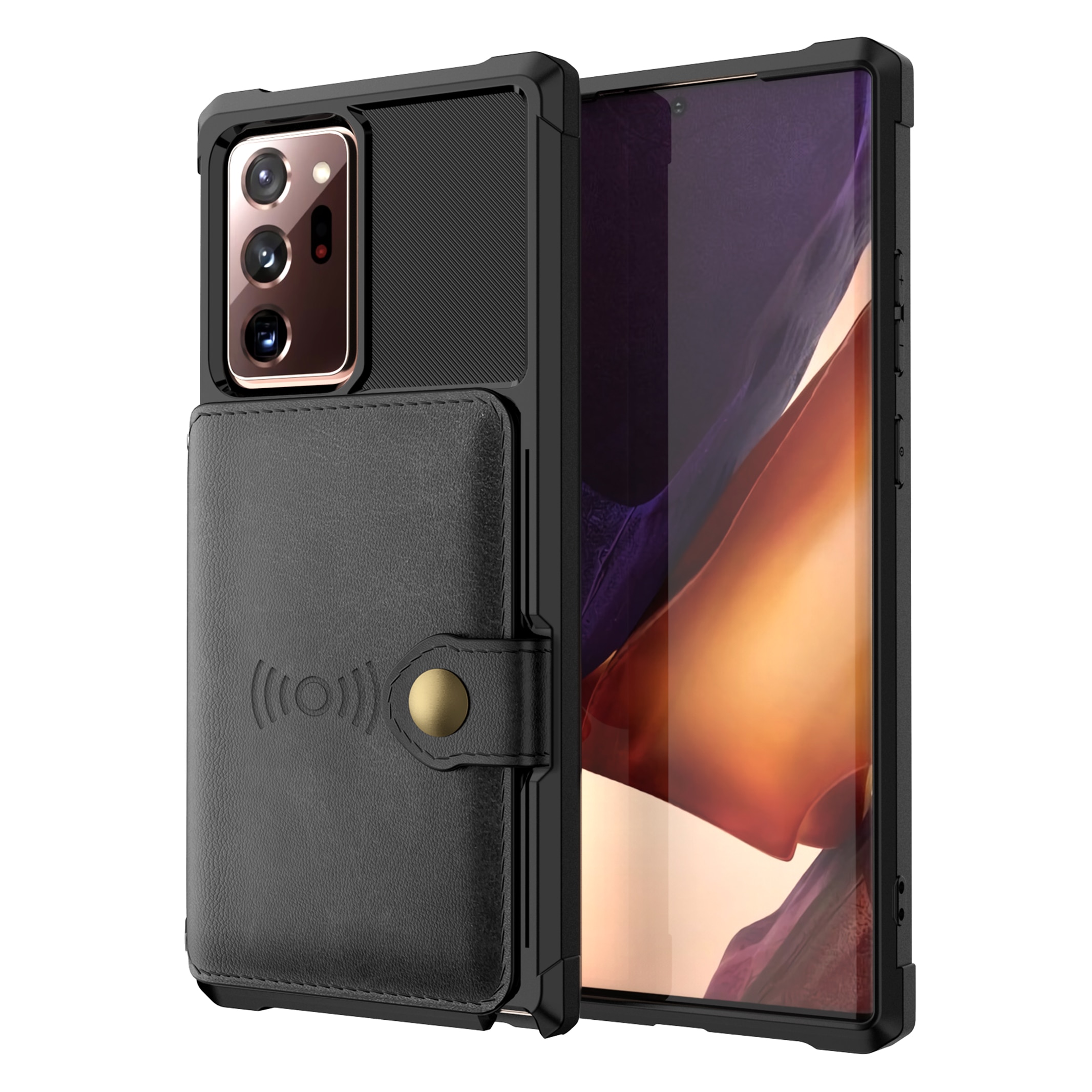 Cover con portacarte Tough Multi-slot Samsung Galaxy Note 20 Ultra Nero