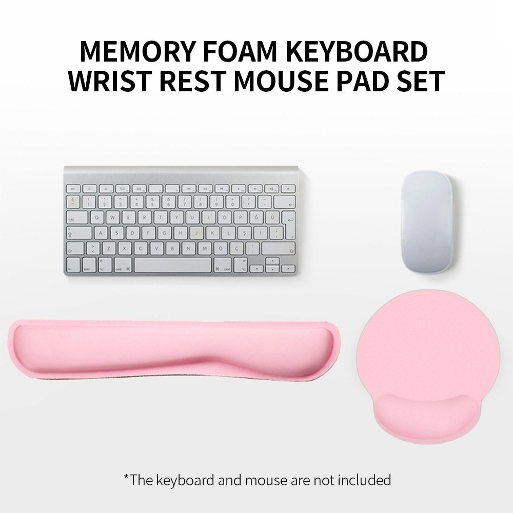Supporto da polso per tastiera e mousepad, rosa