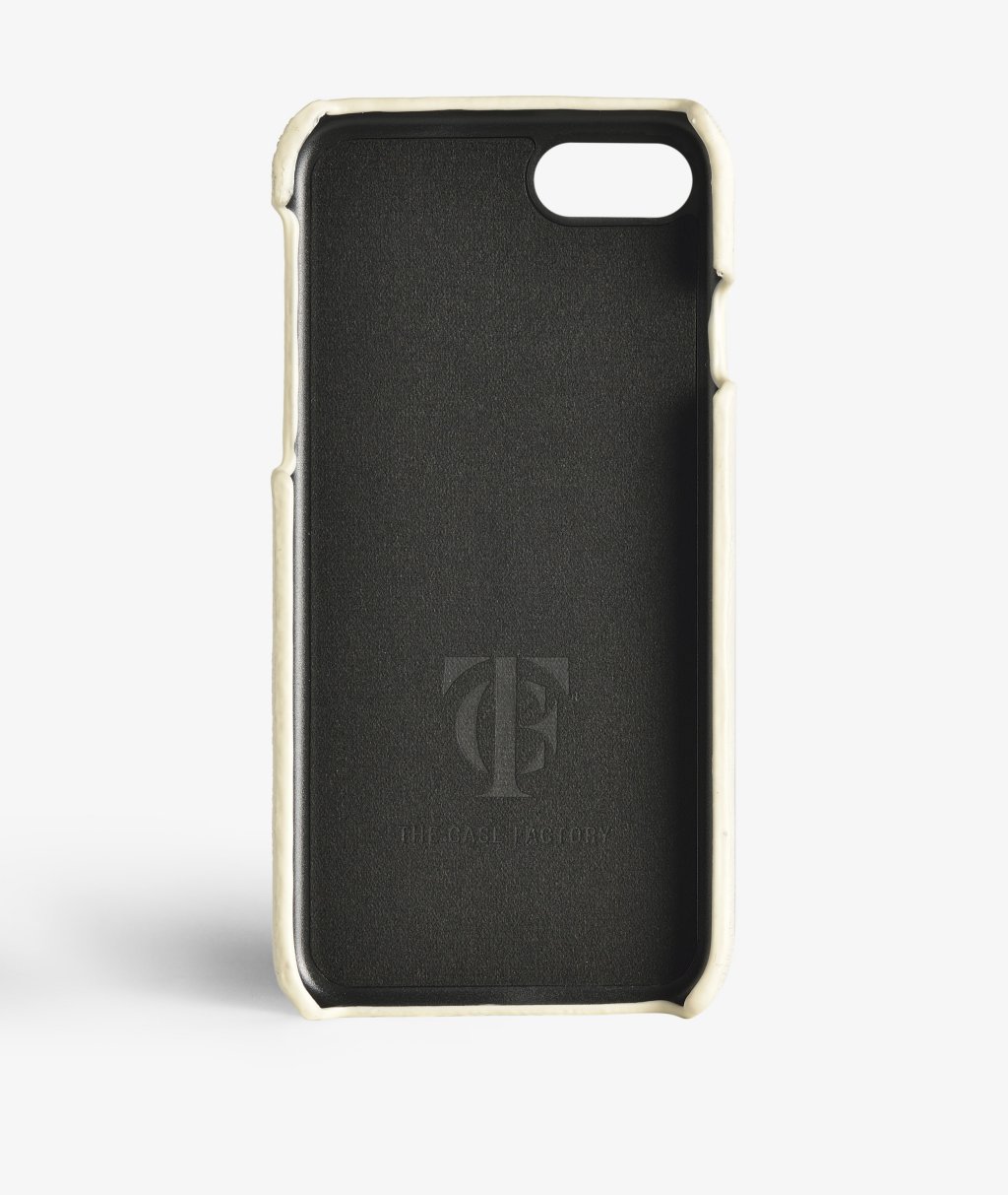 Cover iPhone 8 Borchie Nappa Ivory Silver Studs