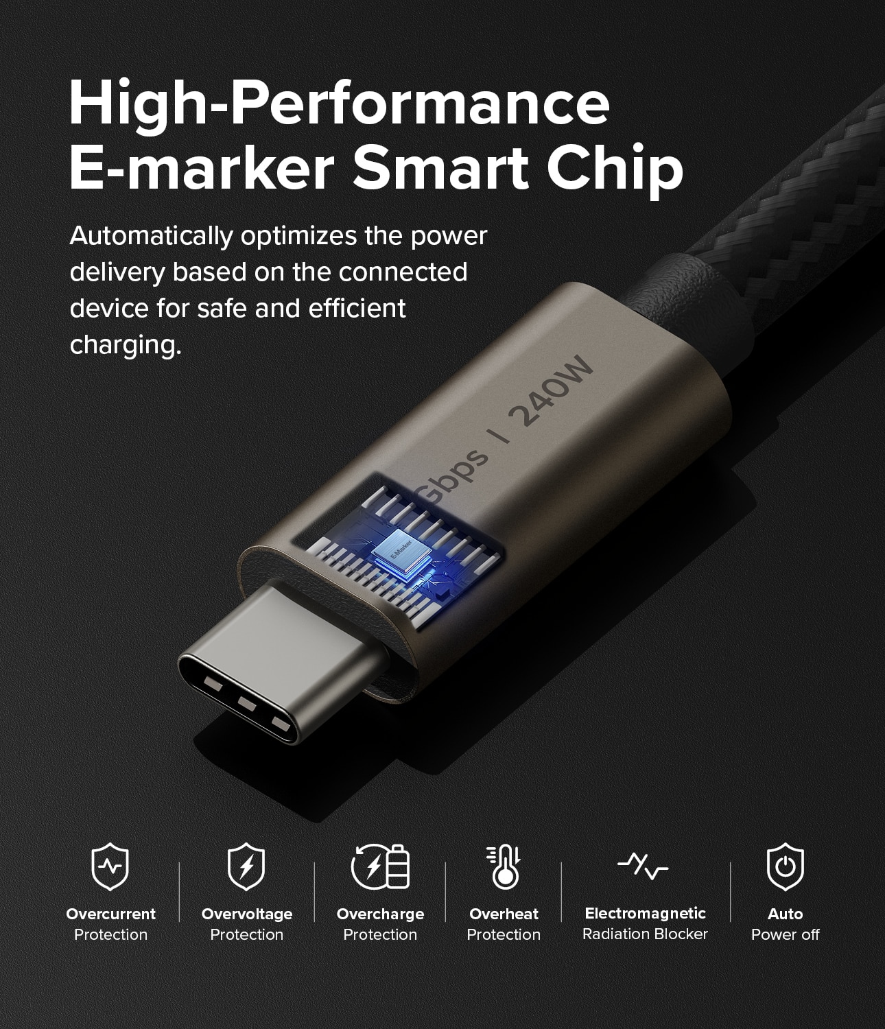 Cavo da USB-C a USB-C 3.2 Gen 2x2 1 metri, nero