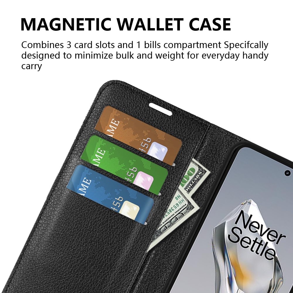 Cover portafoglio OnePlus 12 nero