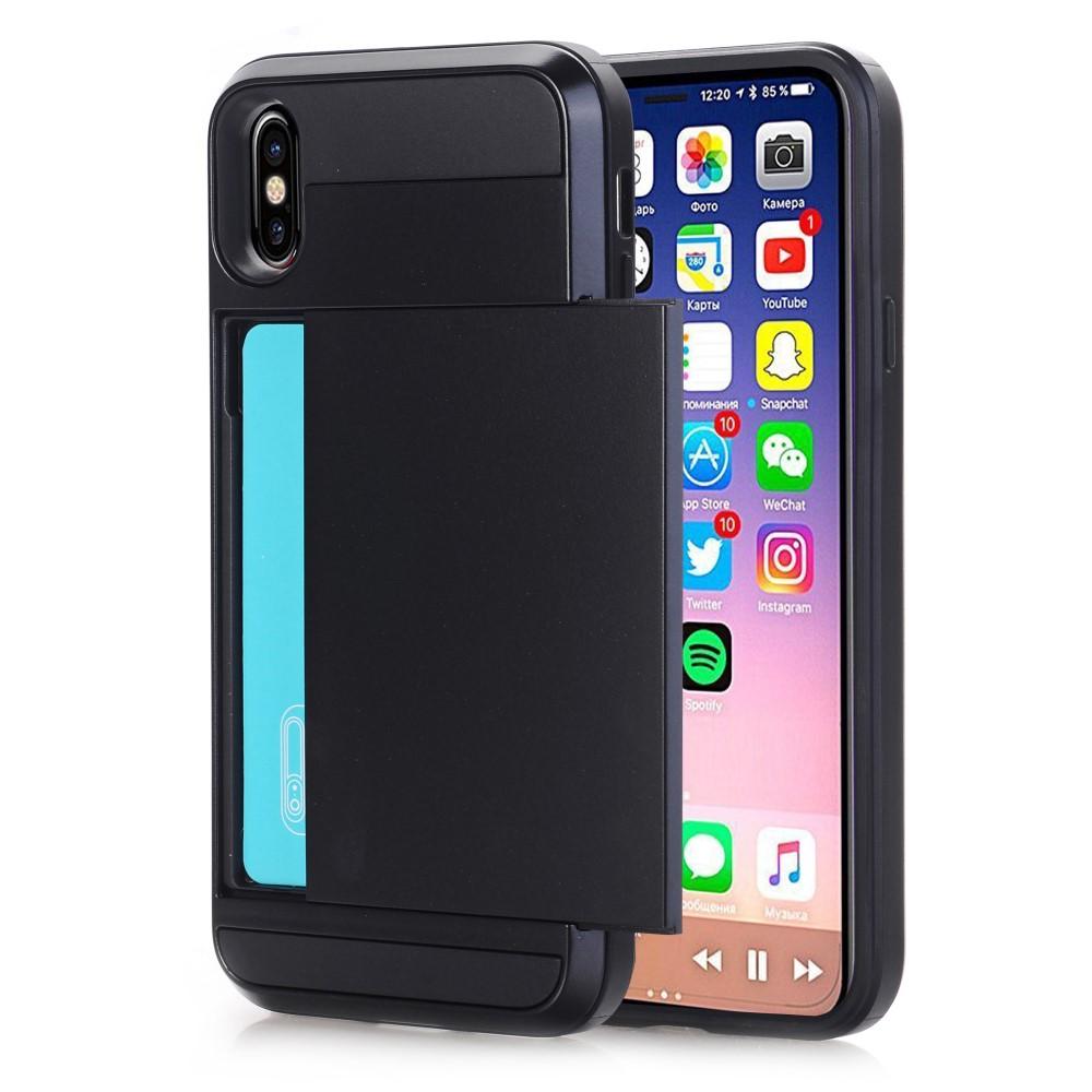 Cover portacarte iPhone X/XS Nero