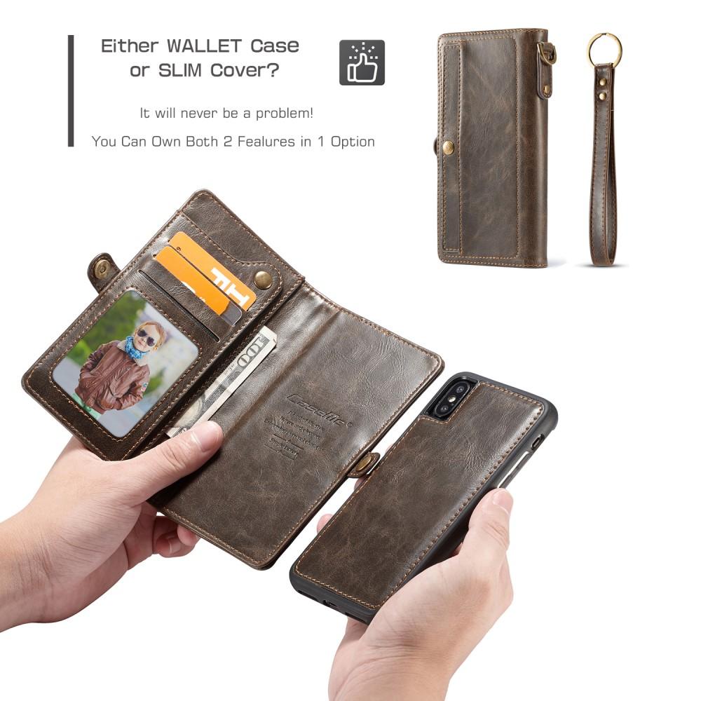 Custodia a portafoglio magnetiche iPhone X/XS Marrone