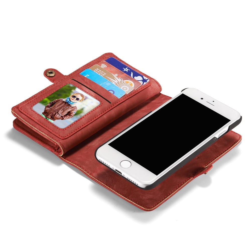 Cover portafoglio Multi-Slot iPhone 7 rosso