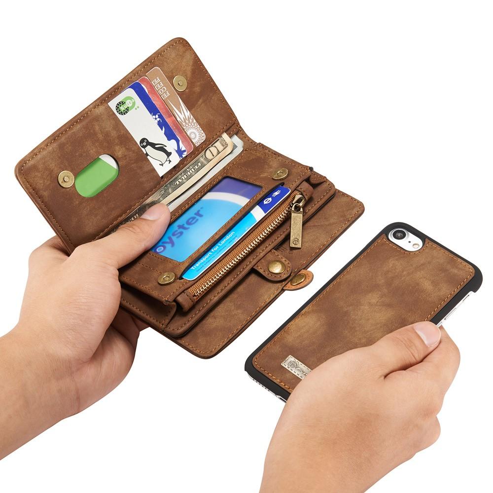 Cover portafoglio Multi-Slot iPhone SE (2022) marrone
