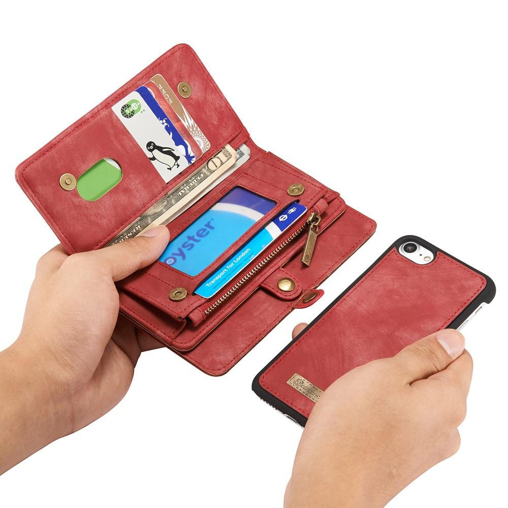 Cover portafoglio Multi-Slot iPhone 8 rosso