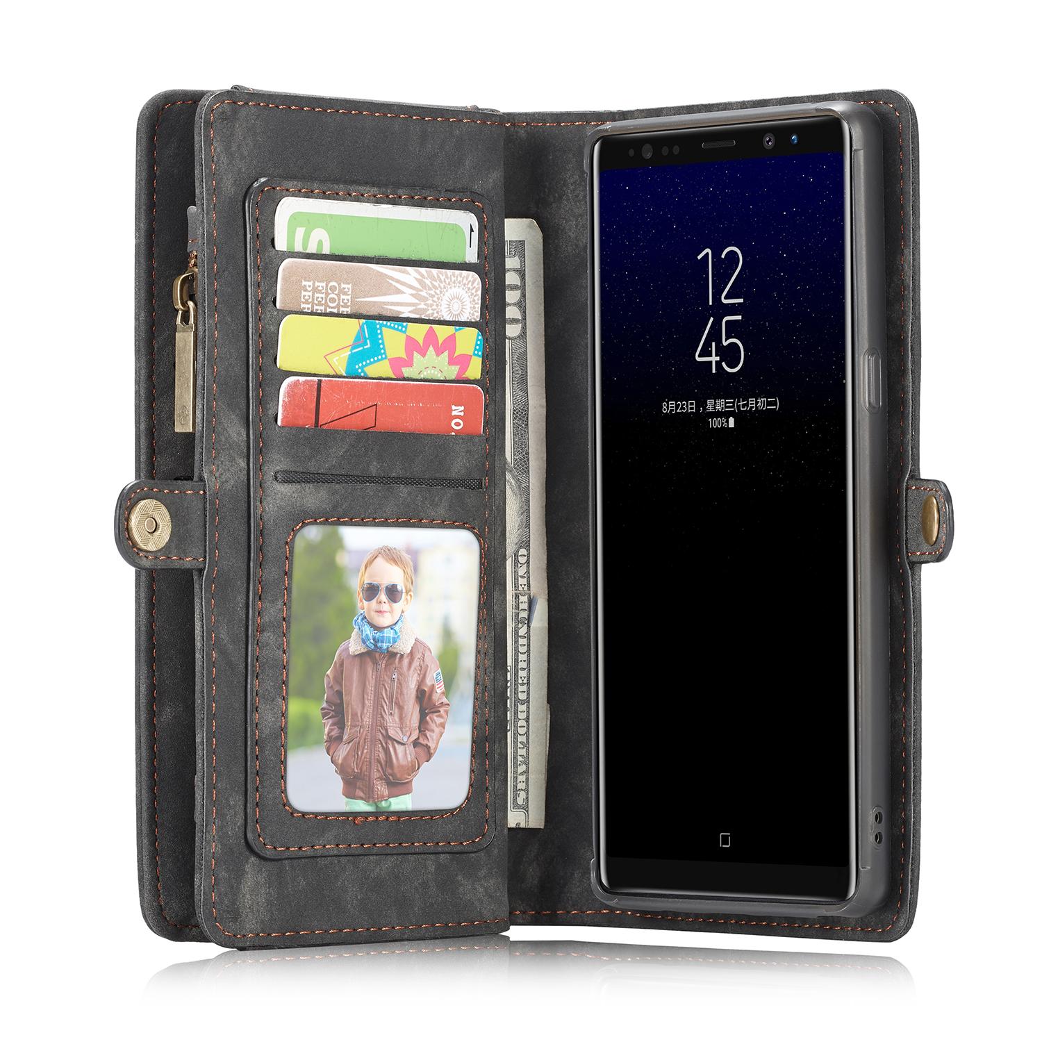 Cover portafoglio Multi-Slot Samsung Galaxy Note 8 Grigio