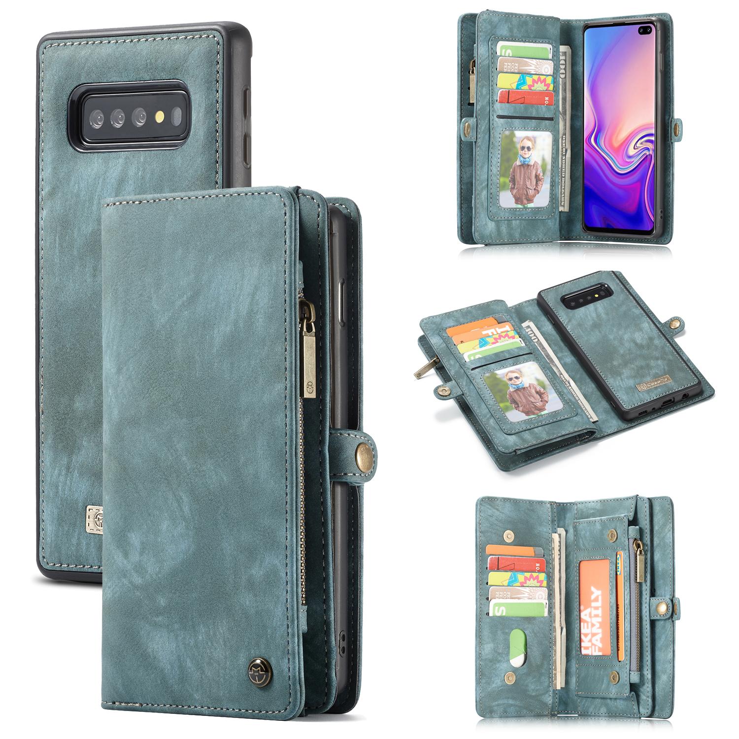 Cover portafoglio Multi-Slot Samsung Galaxy S10 Plus Blu