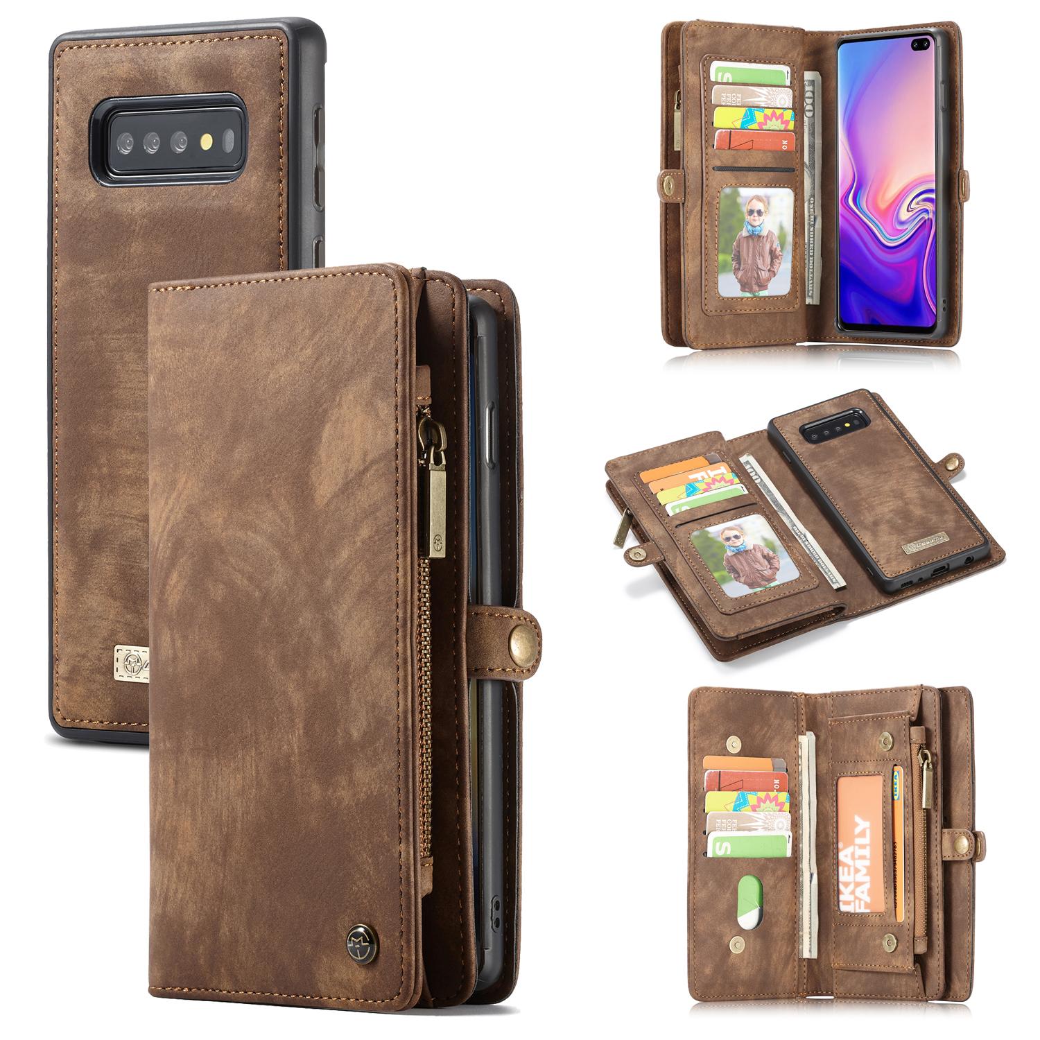 Cover portafoglio Multi-Slot Samsung Galaxy S10 Plus Marrone