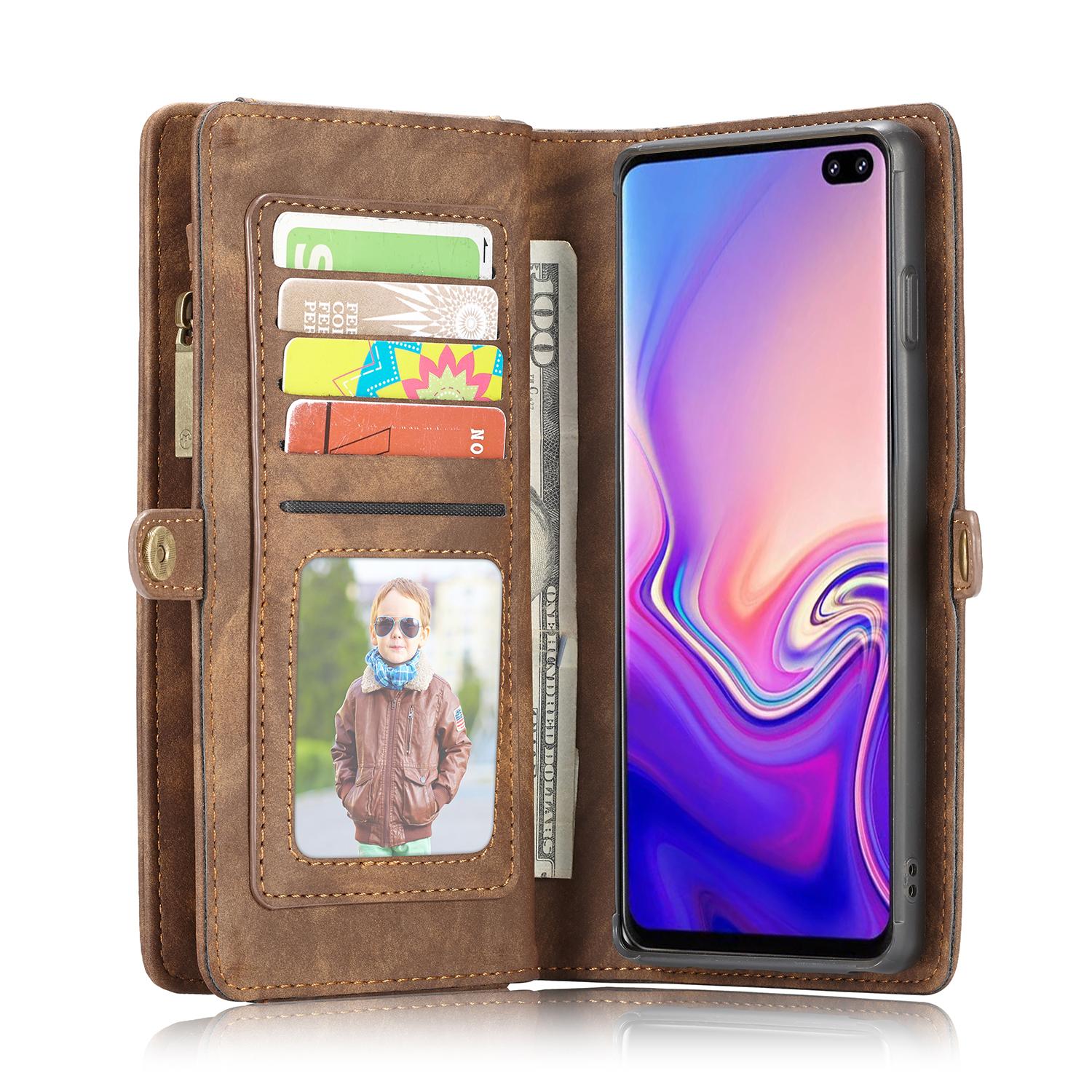 Cover portafoglio Multi-Slot Samsung Galaxy S10 Plus Marrone