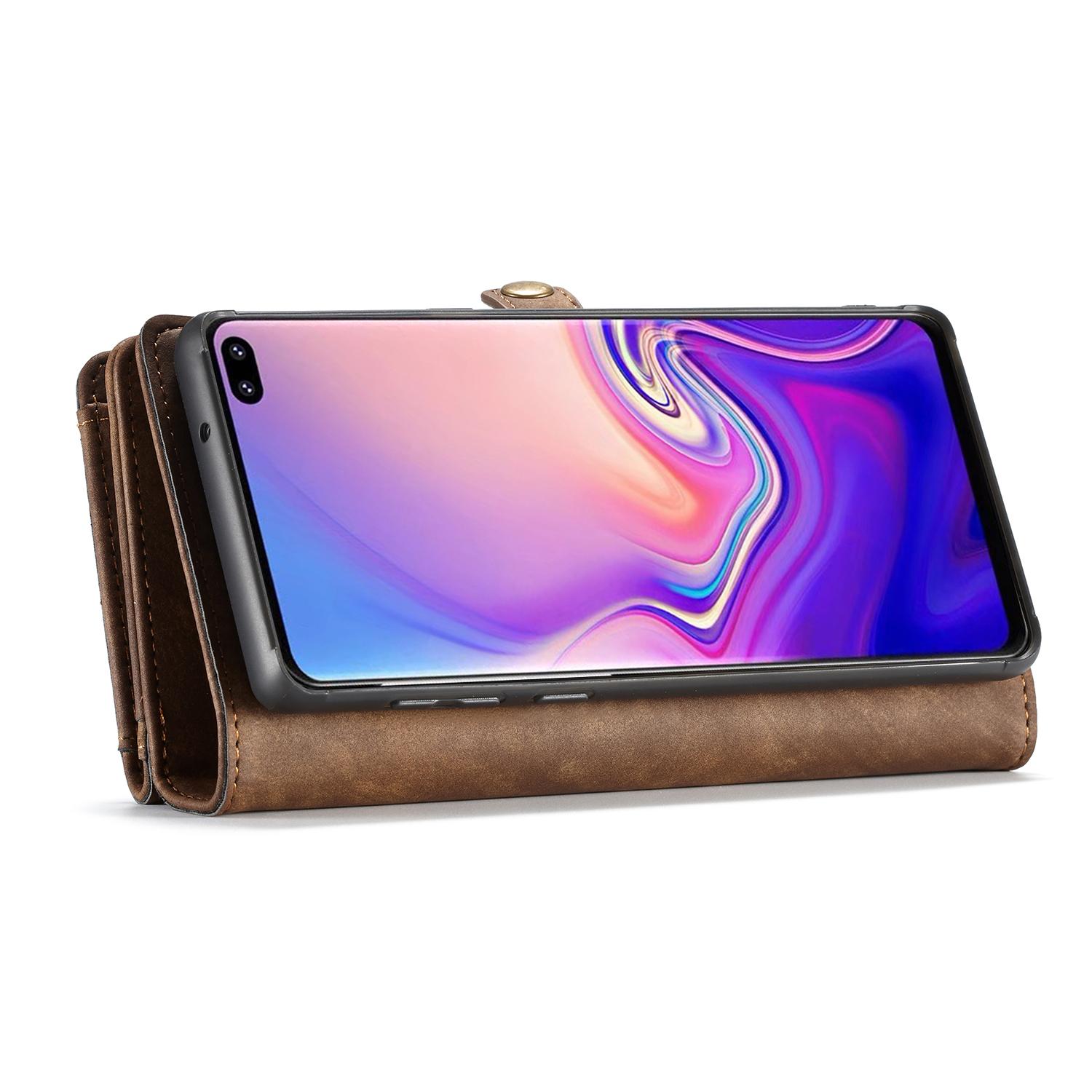 Cover portafoglio Multi-Slot Samsung Galaxy S10 Plus Marrone