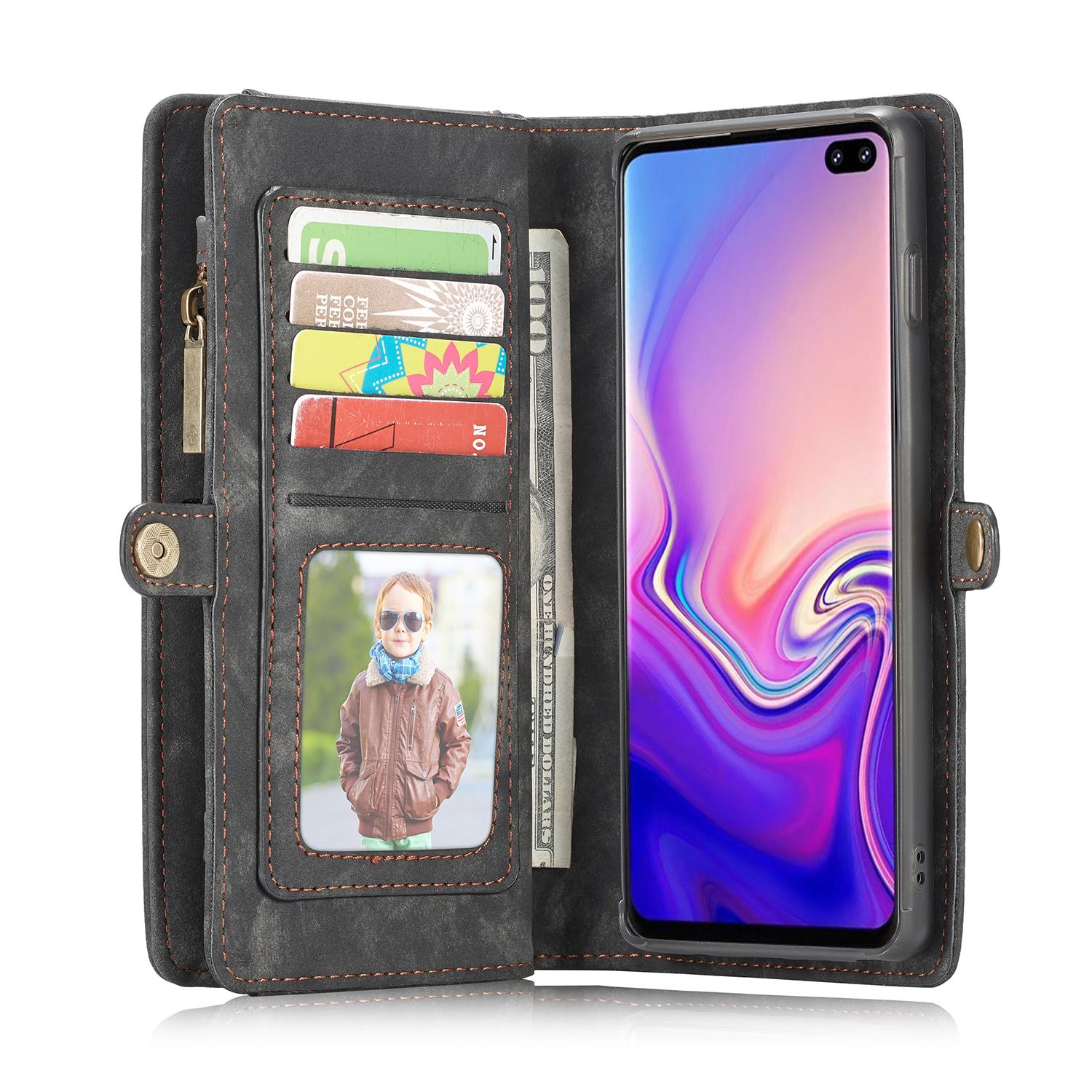 Cover portafoglio Multi-Slot Samsung Galaxy S10 Plus Grigio