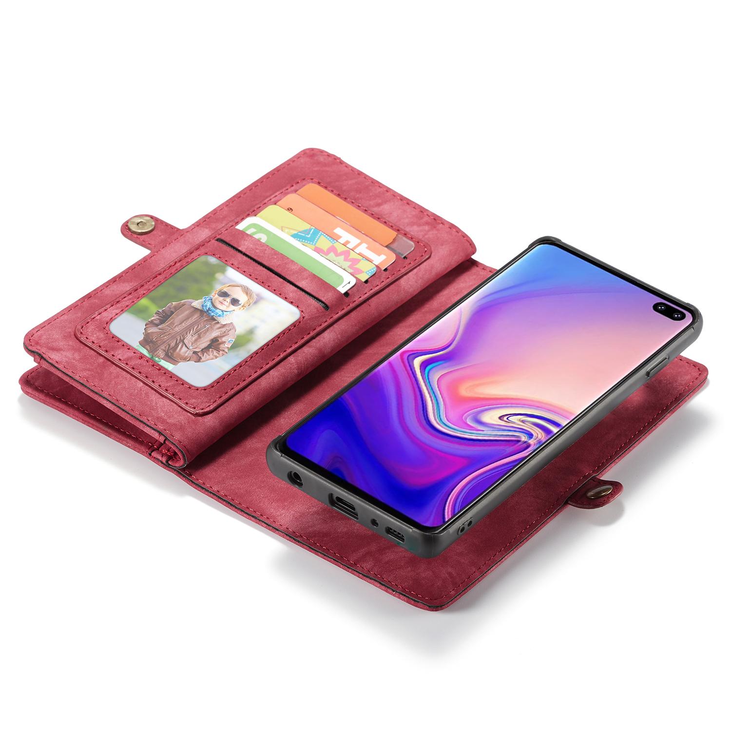 Cover portafoglio Multi-Slot Samsung Galaxy S10 Plus Rosso