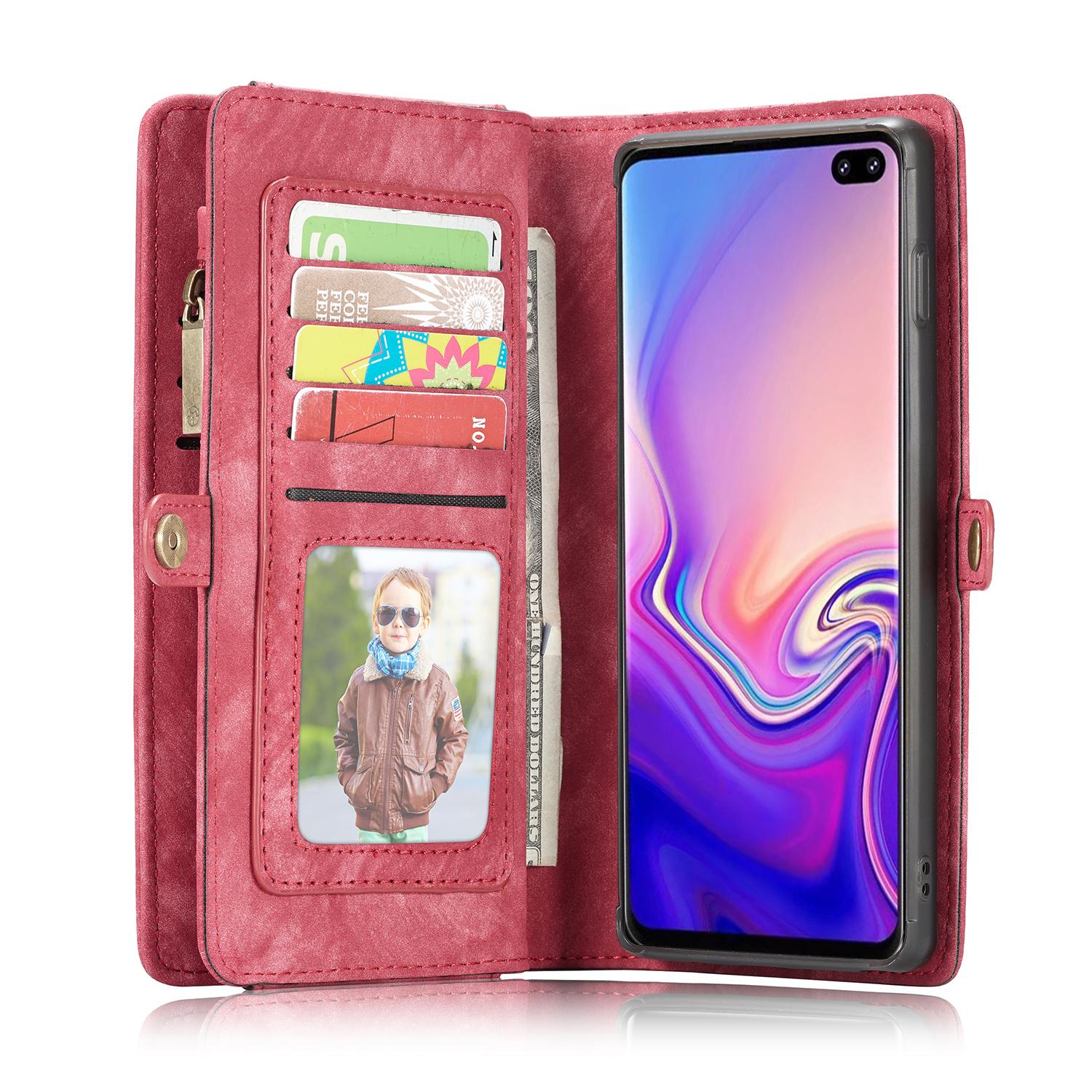 Cover portafoglio Multi-Slot Samsung Galaxy S10 Plus Rosso