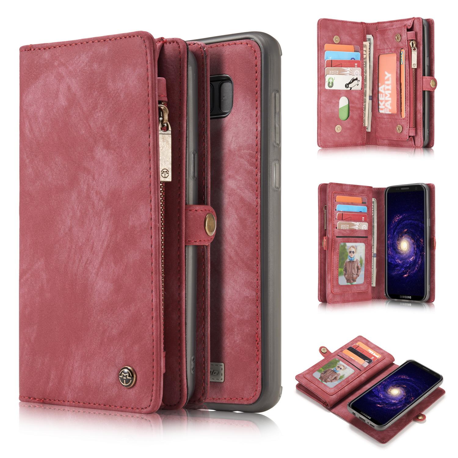 Cover portafoglio Multi-Slot Samsung Galaxy S8 Plus Rosso