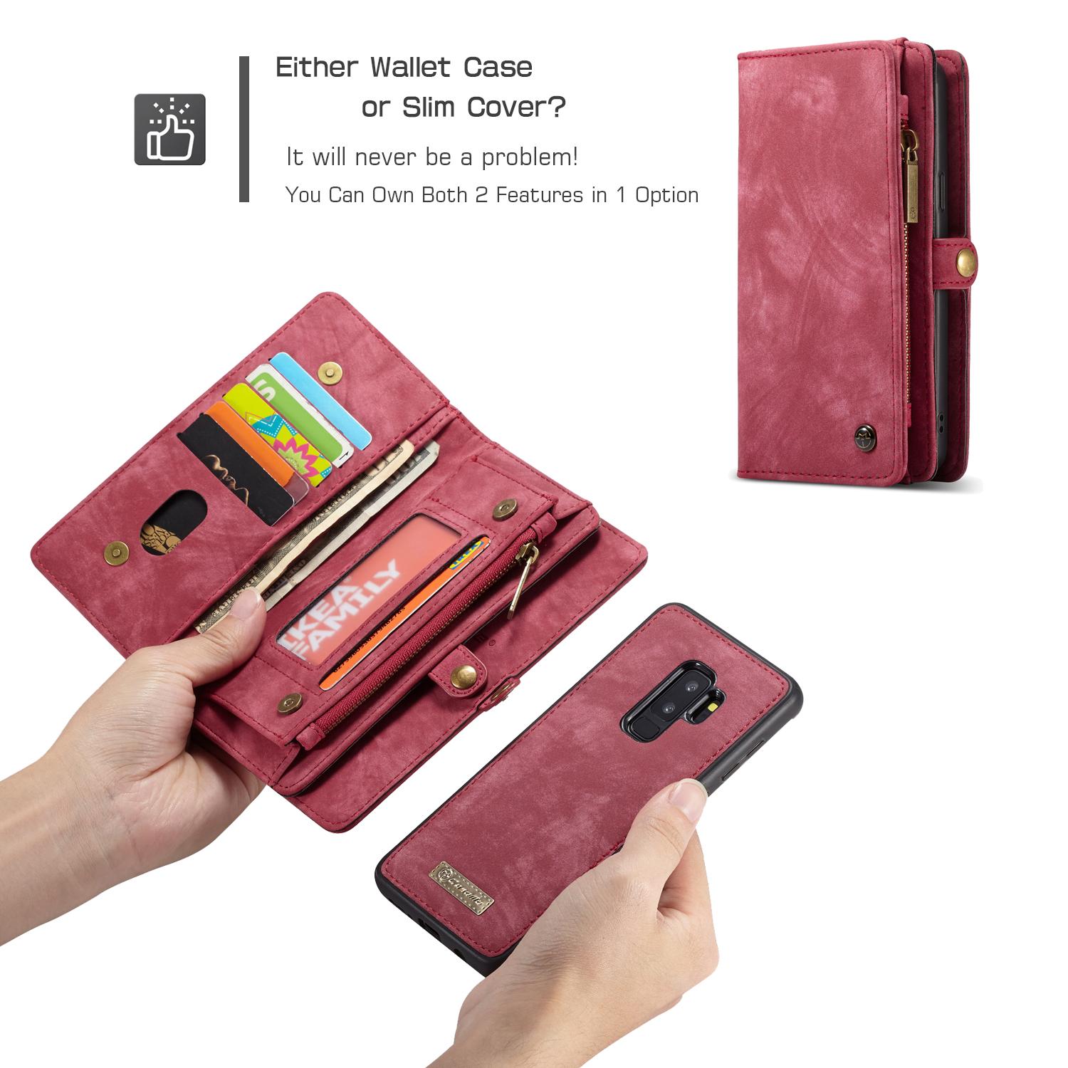 Cover portafoglio Multi-Slot Samsung Galaxy S9 Plus Rosso