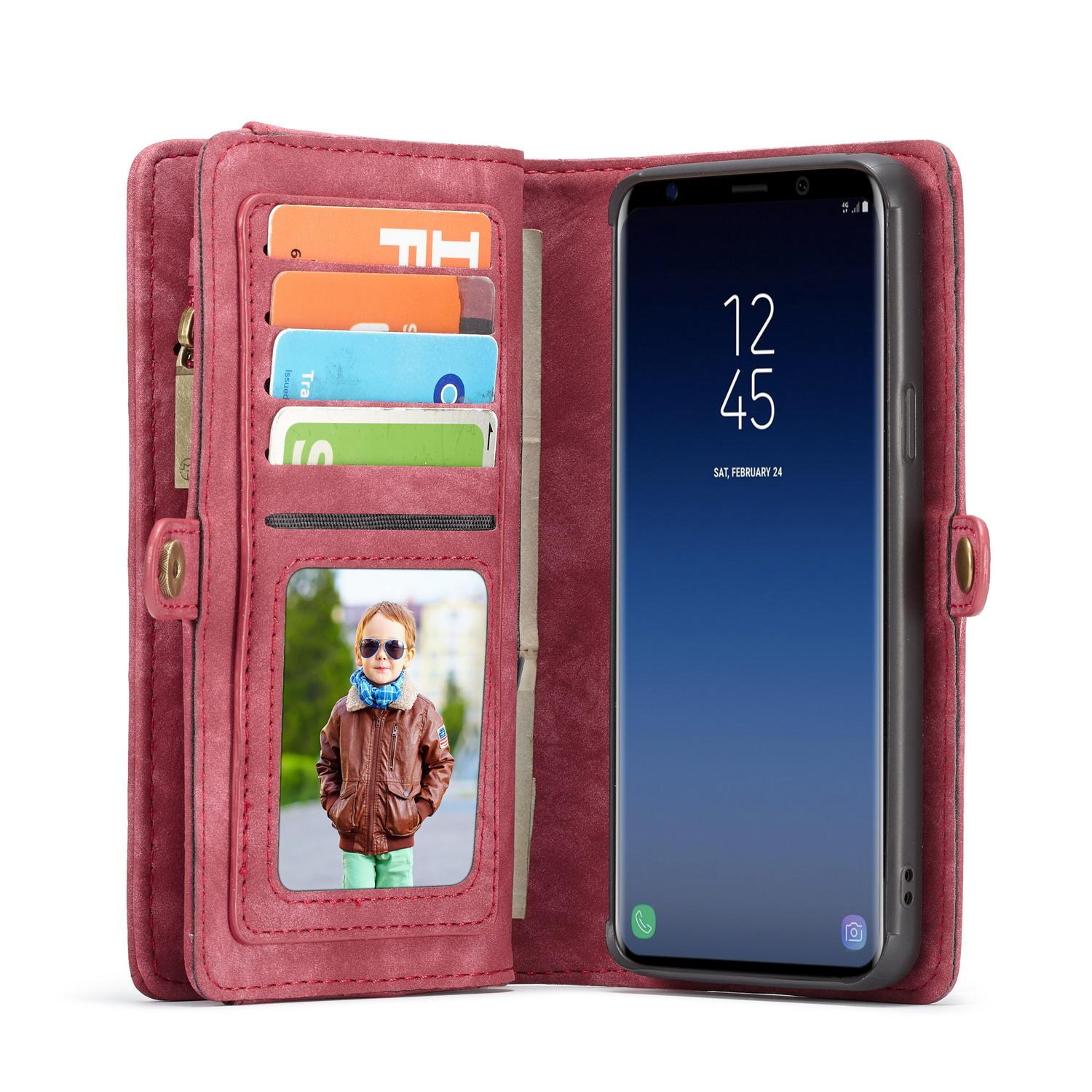 Cover portafoglio Multi-Slot Samsung Galaxy S9 Plus Rosso
