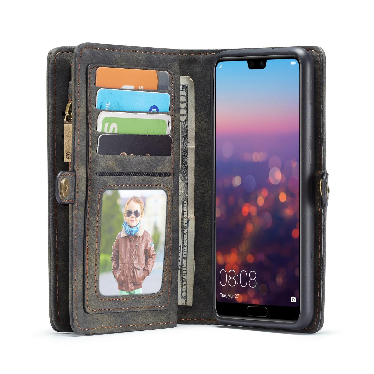 Cover portafoglio Multi-Slot Huawei P20 Lite Grigio