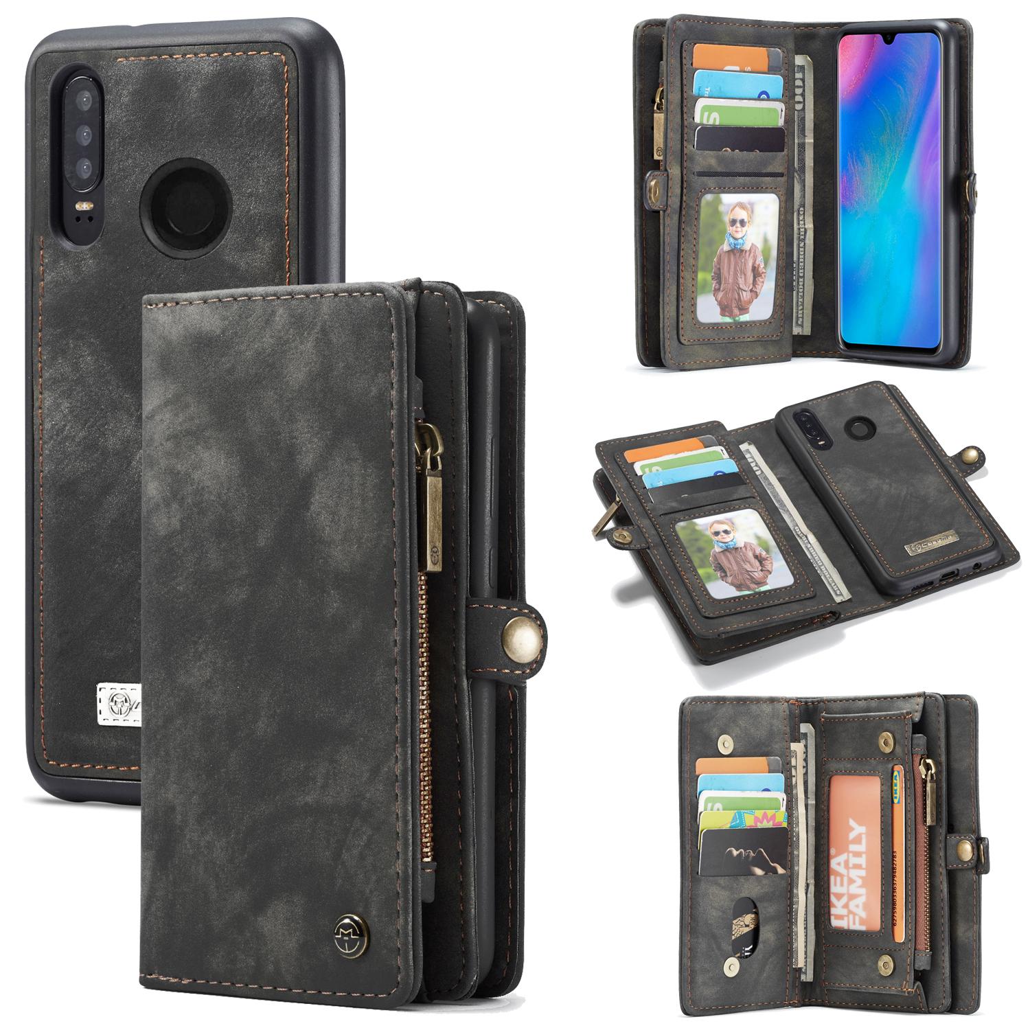 Cover portafoglio Multi-Slot Huawei P30 Lite Grigio