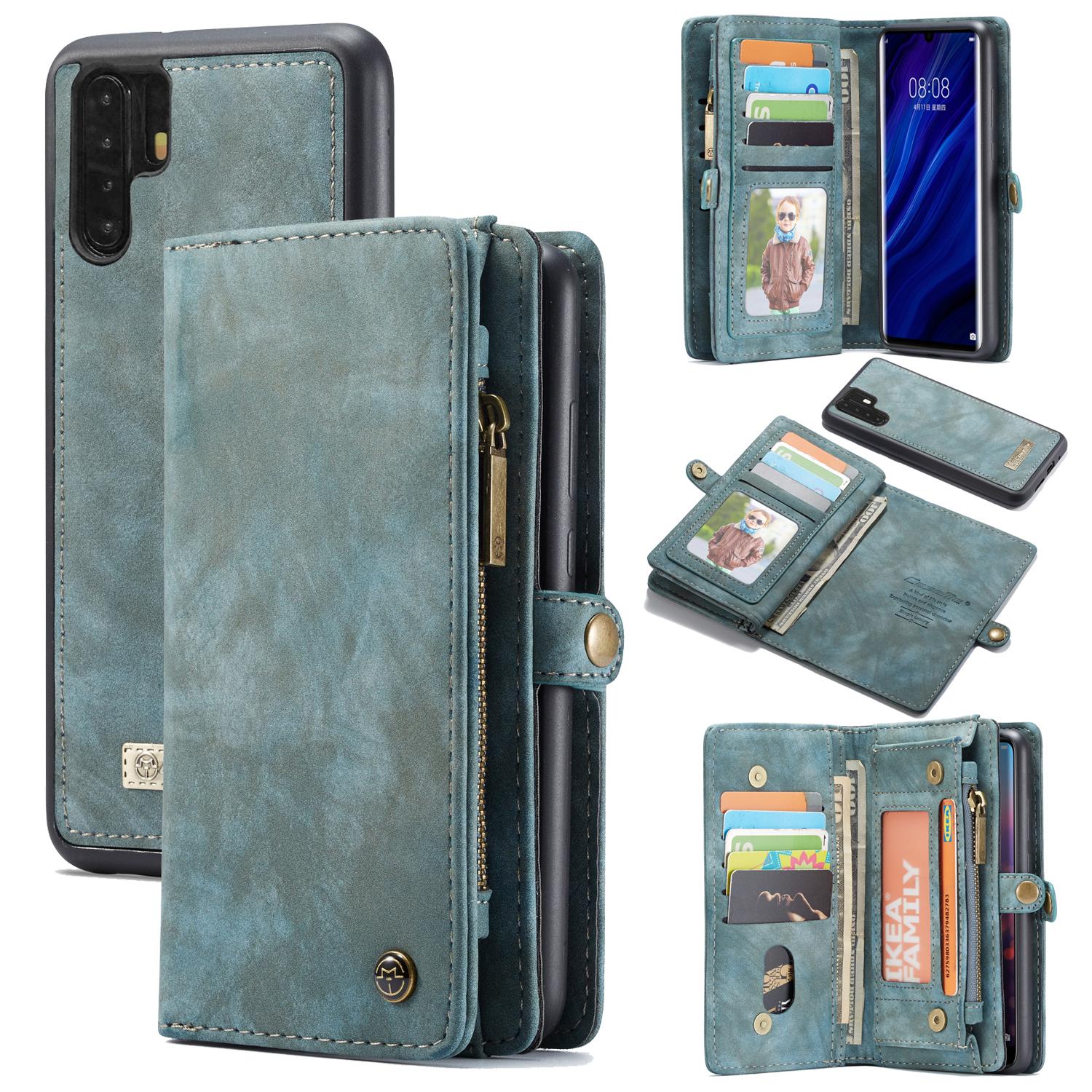 Cover portafoglio Multi-Slot Huawei P30 Pro Blu