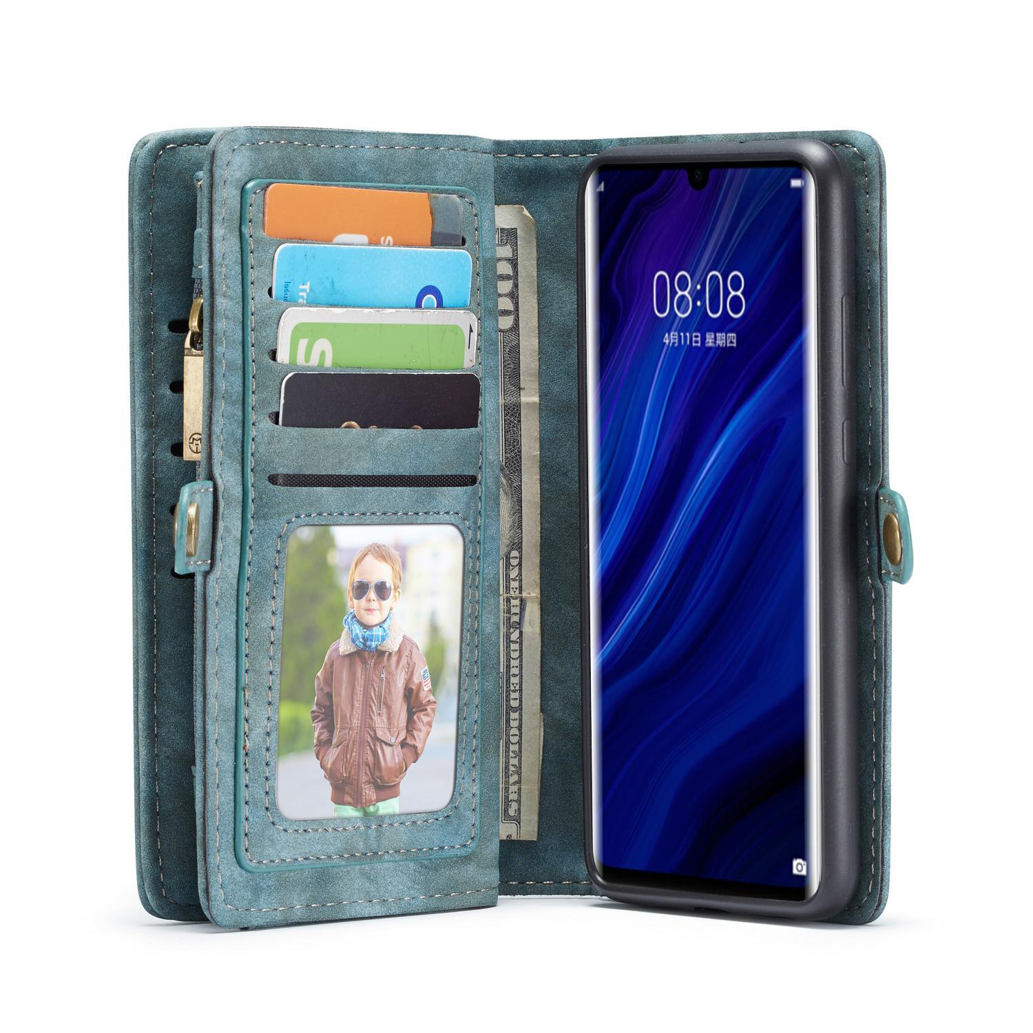 Cover portafoglio Multi-Slot Huawei P30 Pro Blu