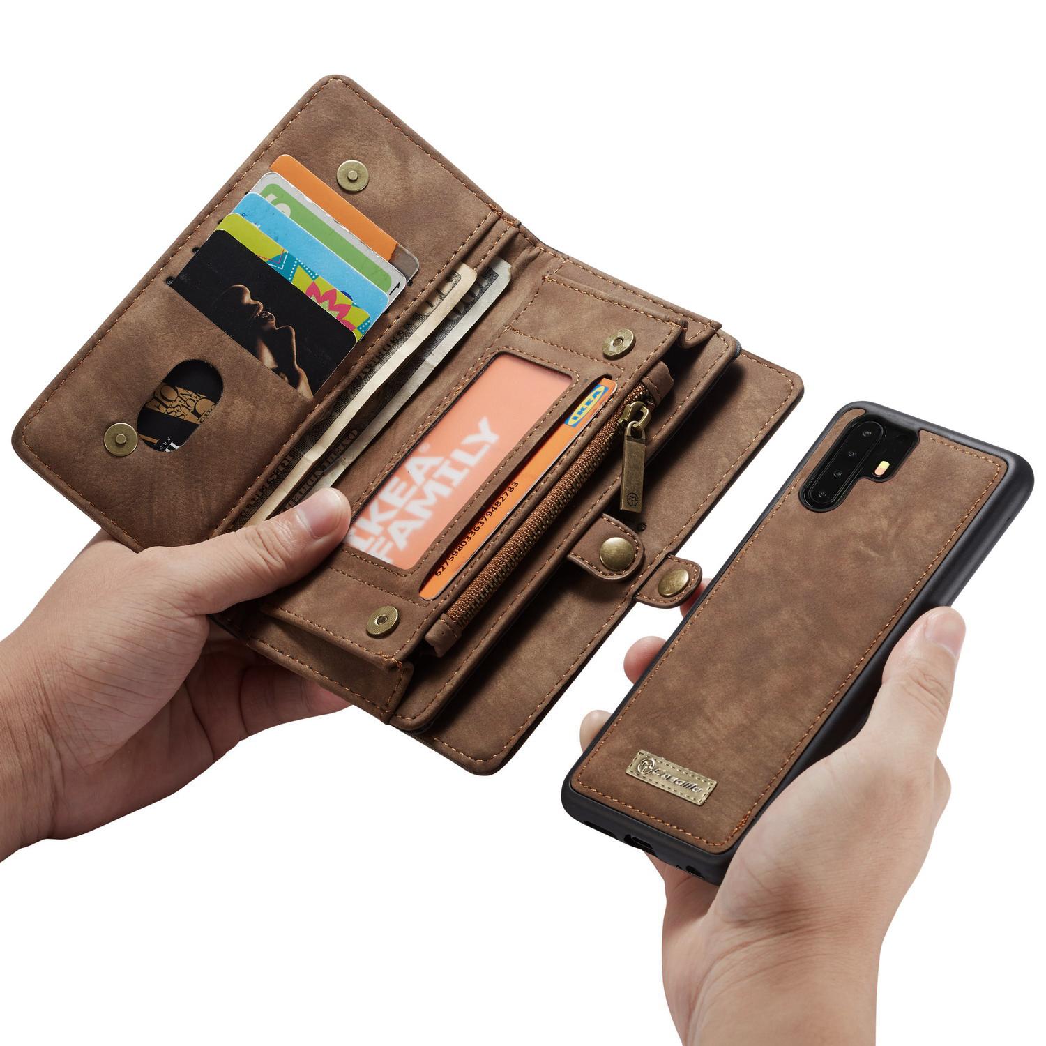 Cover portafoglio Multi-Slot Huawei P30 Pro Marrone