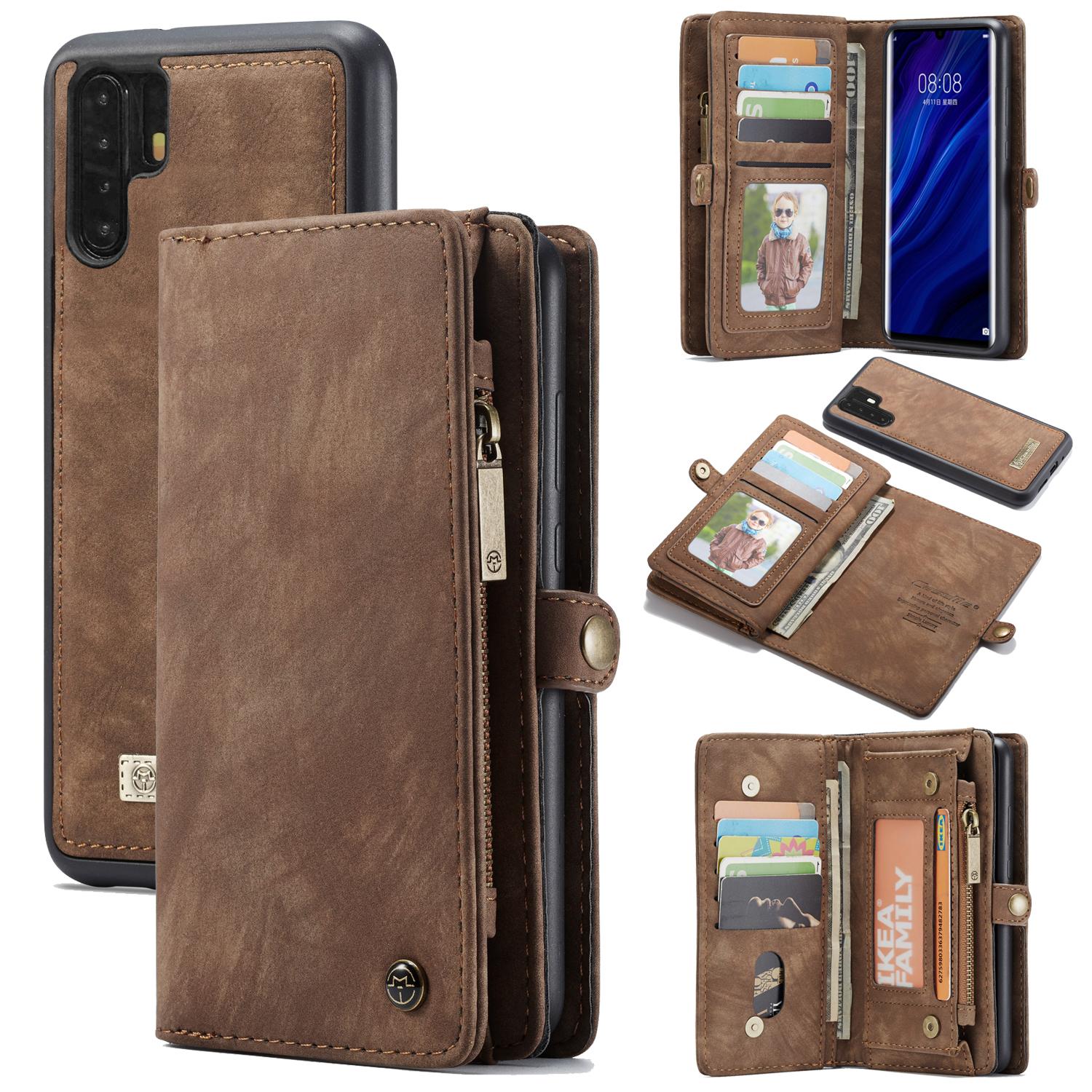 Cover portafoglio Multi-Slot Huawei P30 Pro Marrone