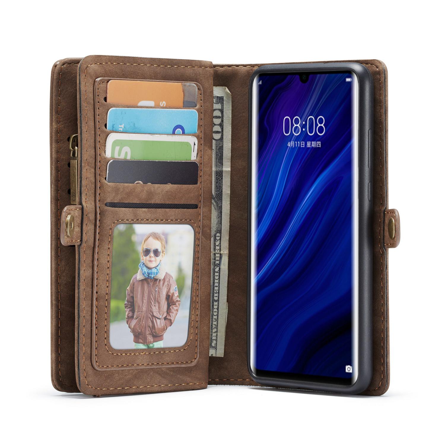 Cover portafoglio Multi-Slot Huawei P30 Pro Marrone