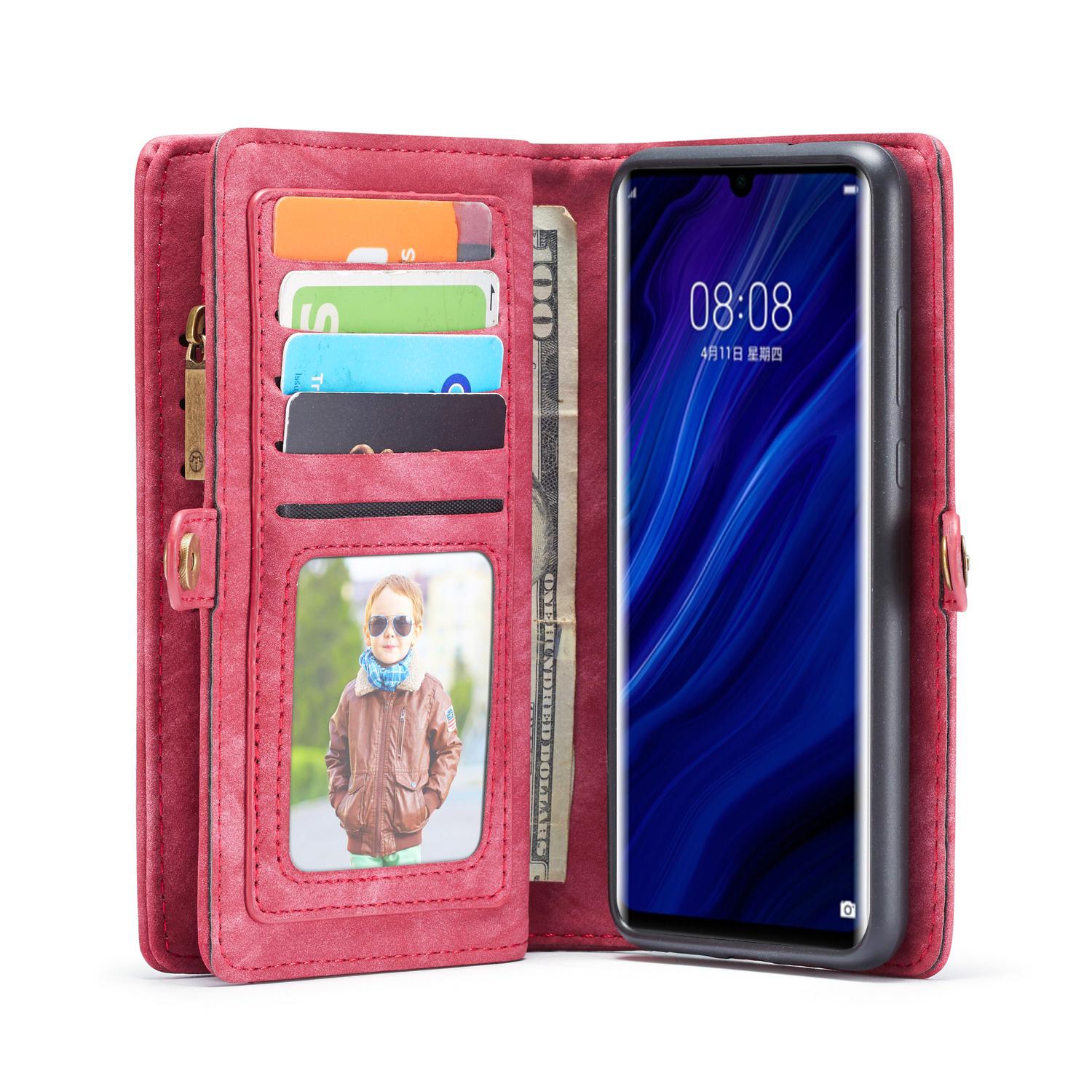 Cover portafoglio Multi-Slot Huawei P30 Pro Rosso
