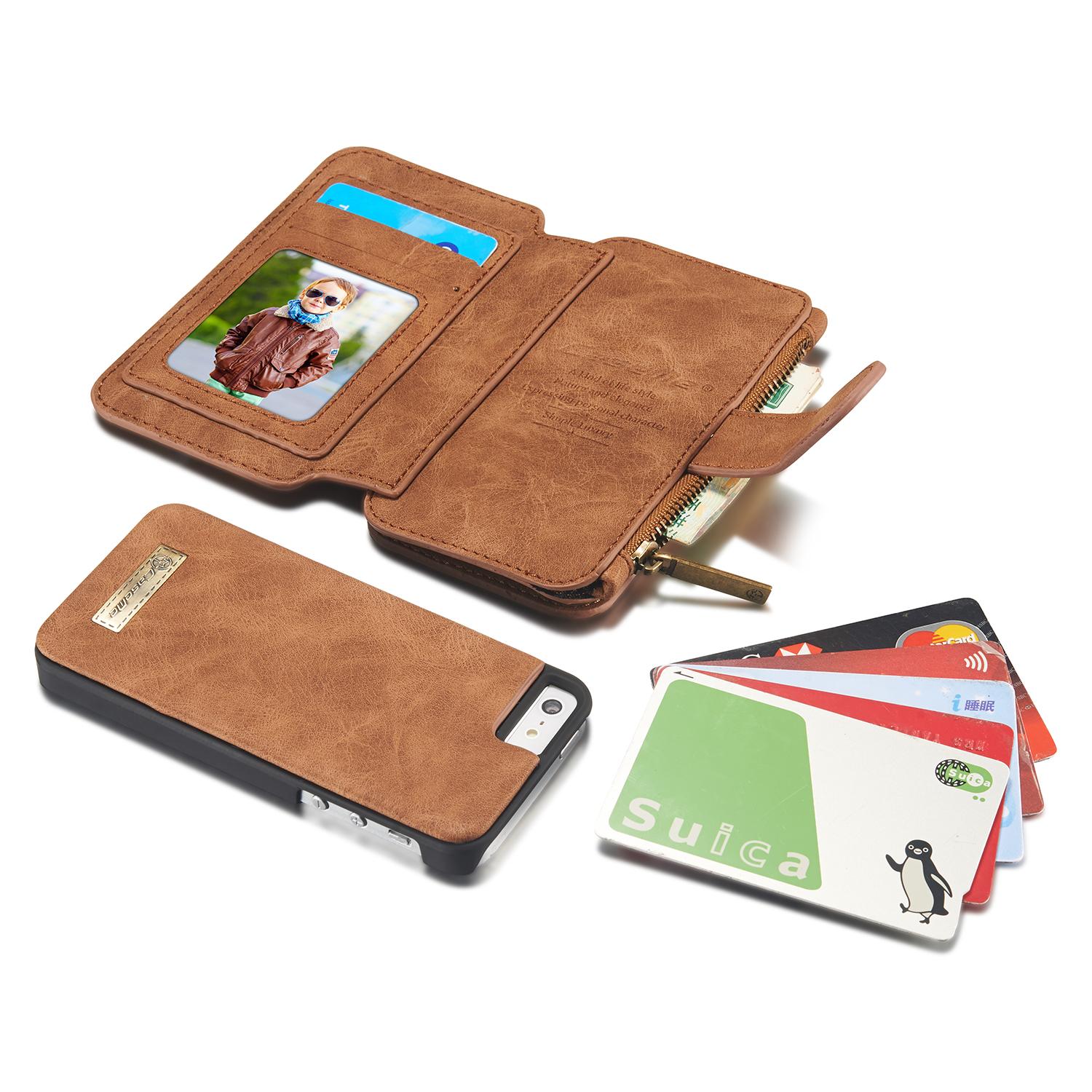 Cover portafoglio Multi-Slot Apple iPhone 5/5S/SE Marrone
