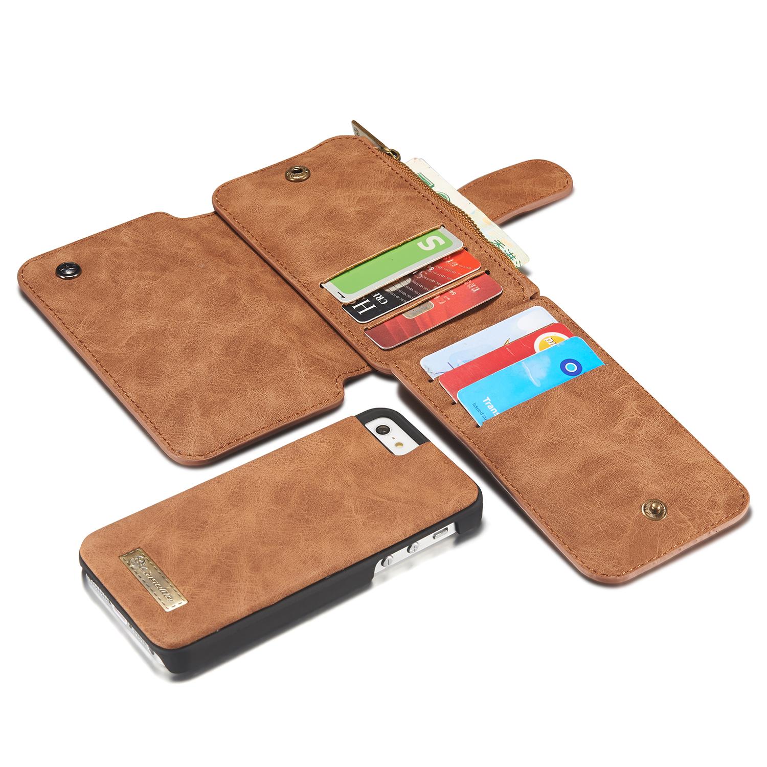 Cover portafoglio Multi-Slot iPhone 5/5S/SE Marrone