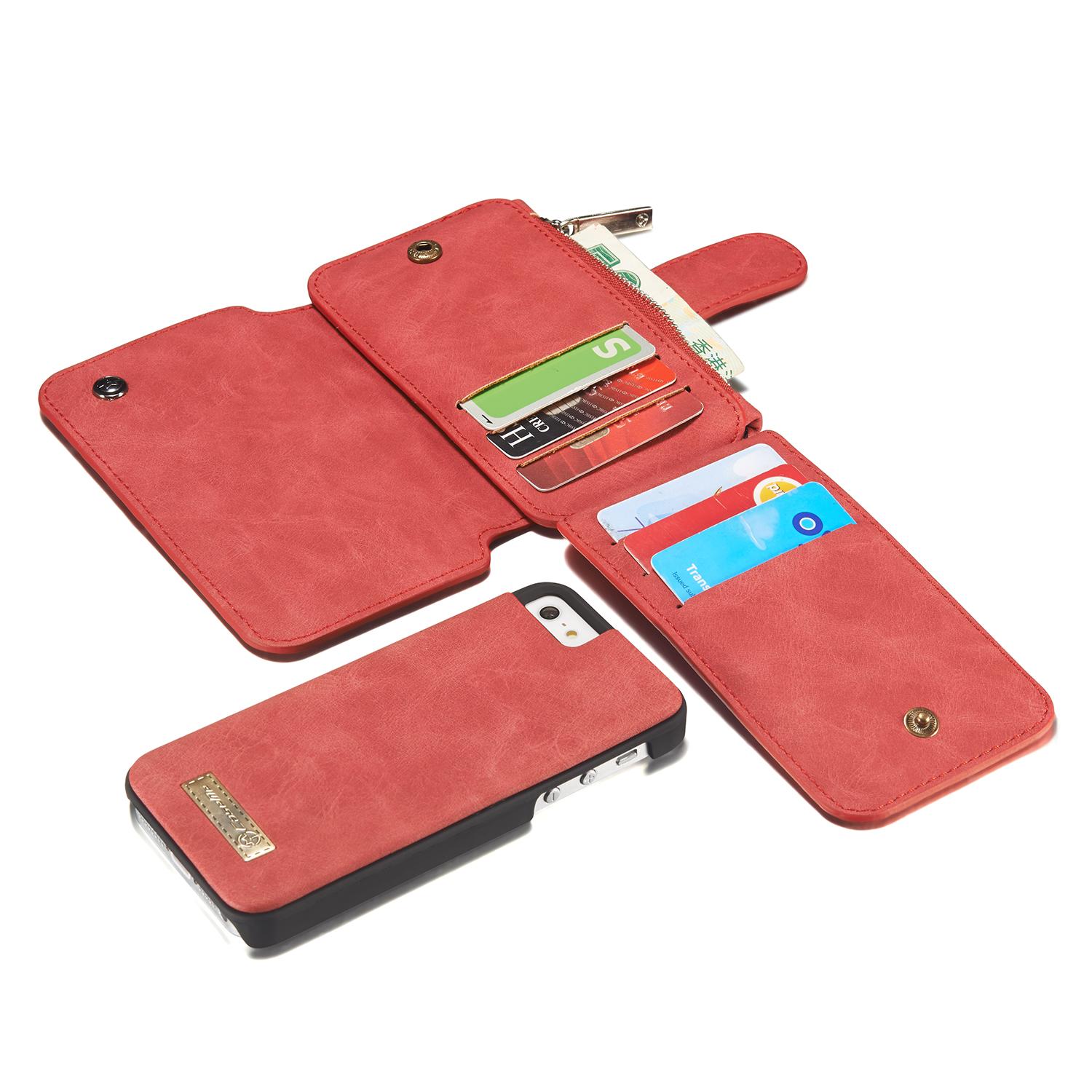 Cover portafoglio Multi-Slot iPhone 5/5S/SE Rosso