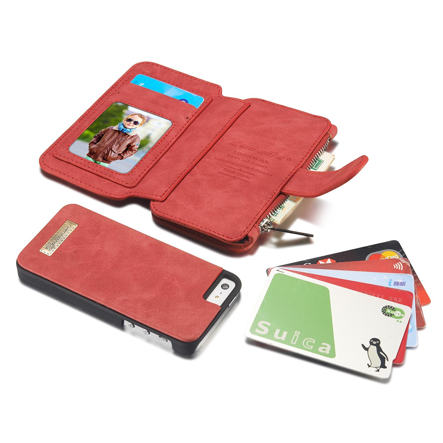 Cover portafoglio Multi-Slot iPhone 5/5S/SE Rosso