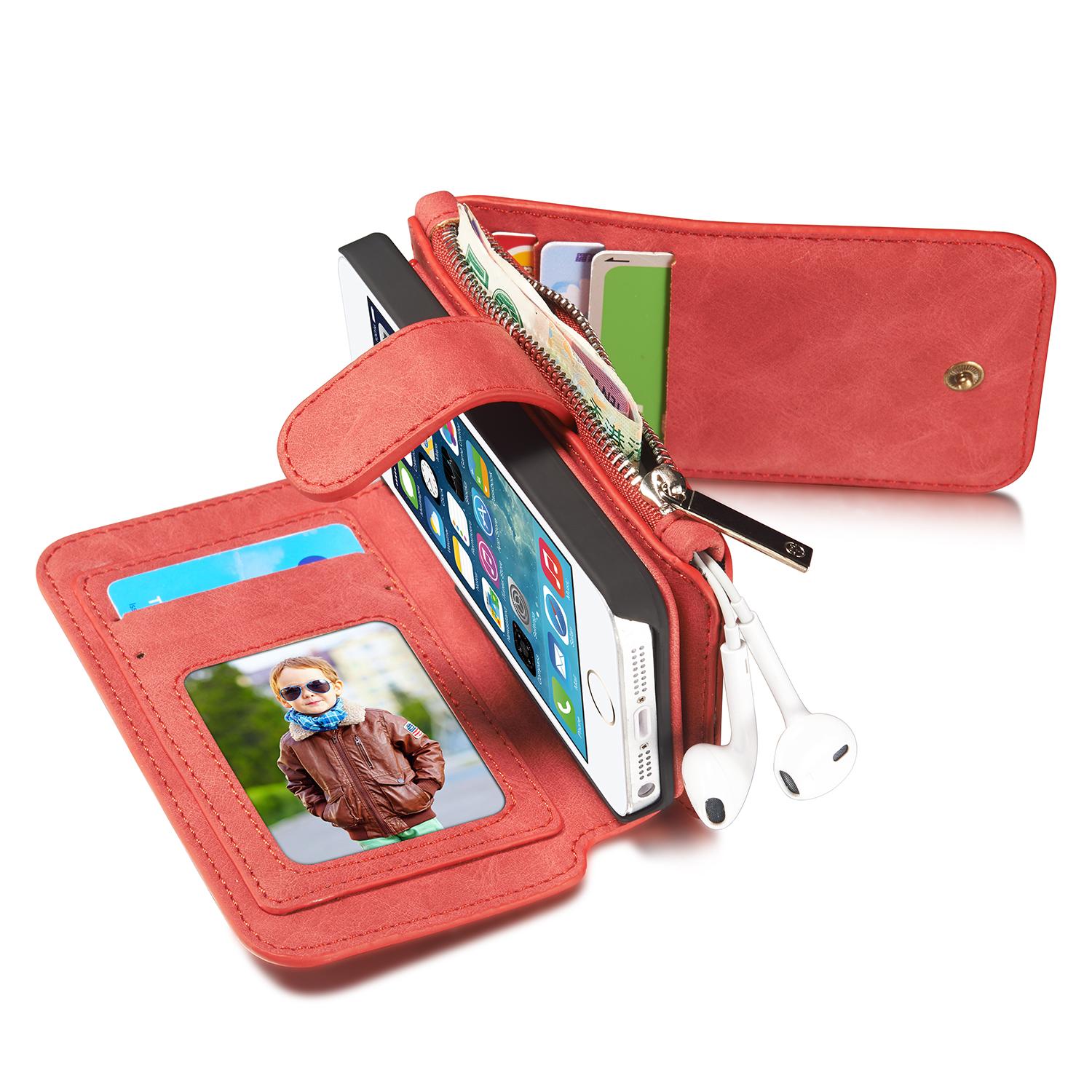 Cover portafoglio Multi-Slot iPhone 5/5S/SE Rosso