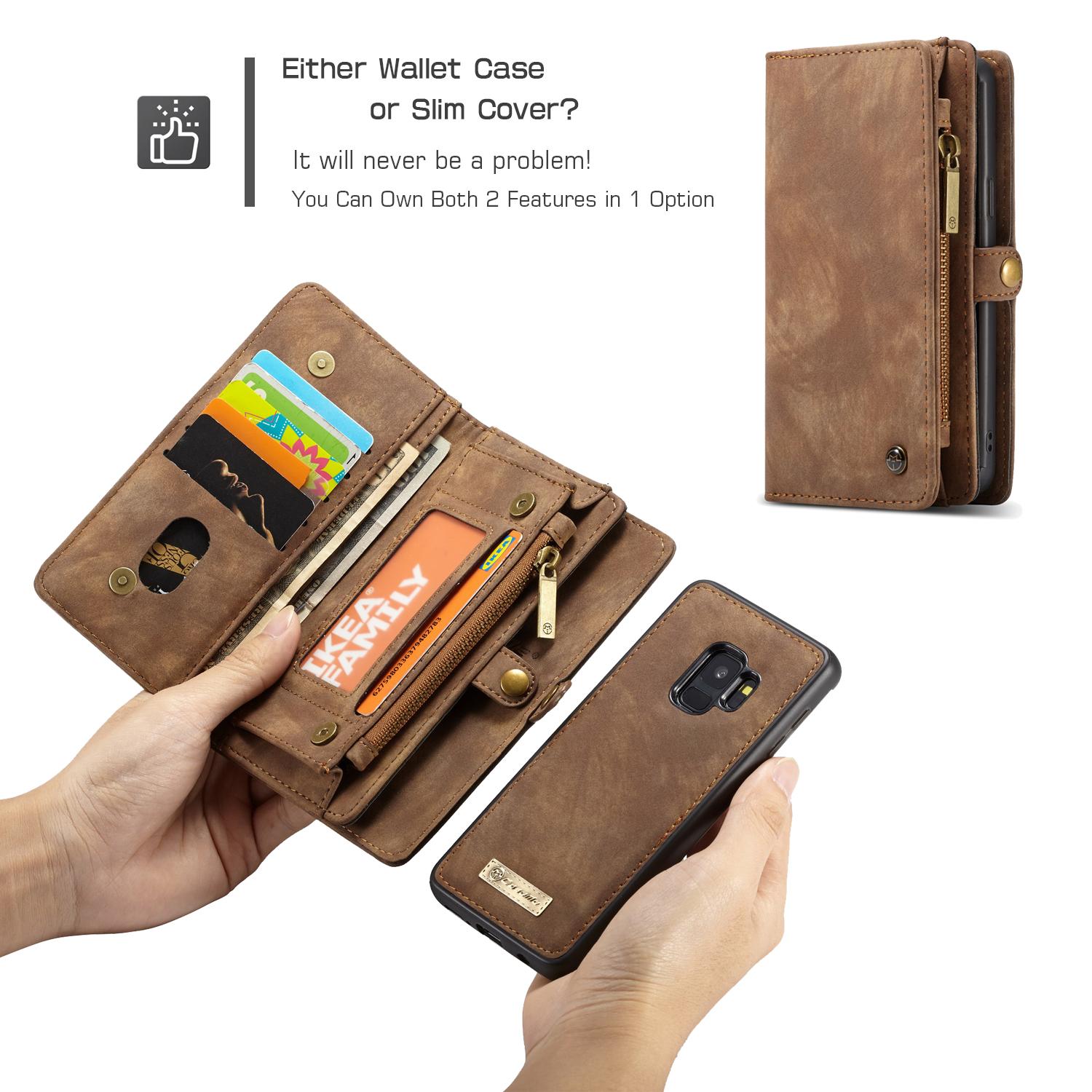 Cover portafoglio Multi-Slot Samsung Galaxy S9 Marrone