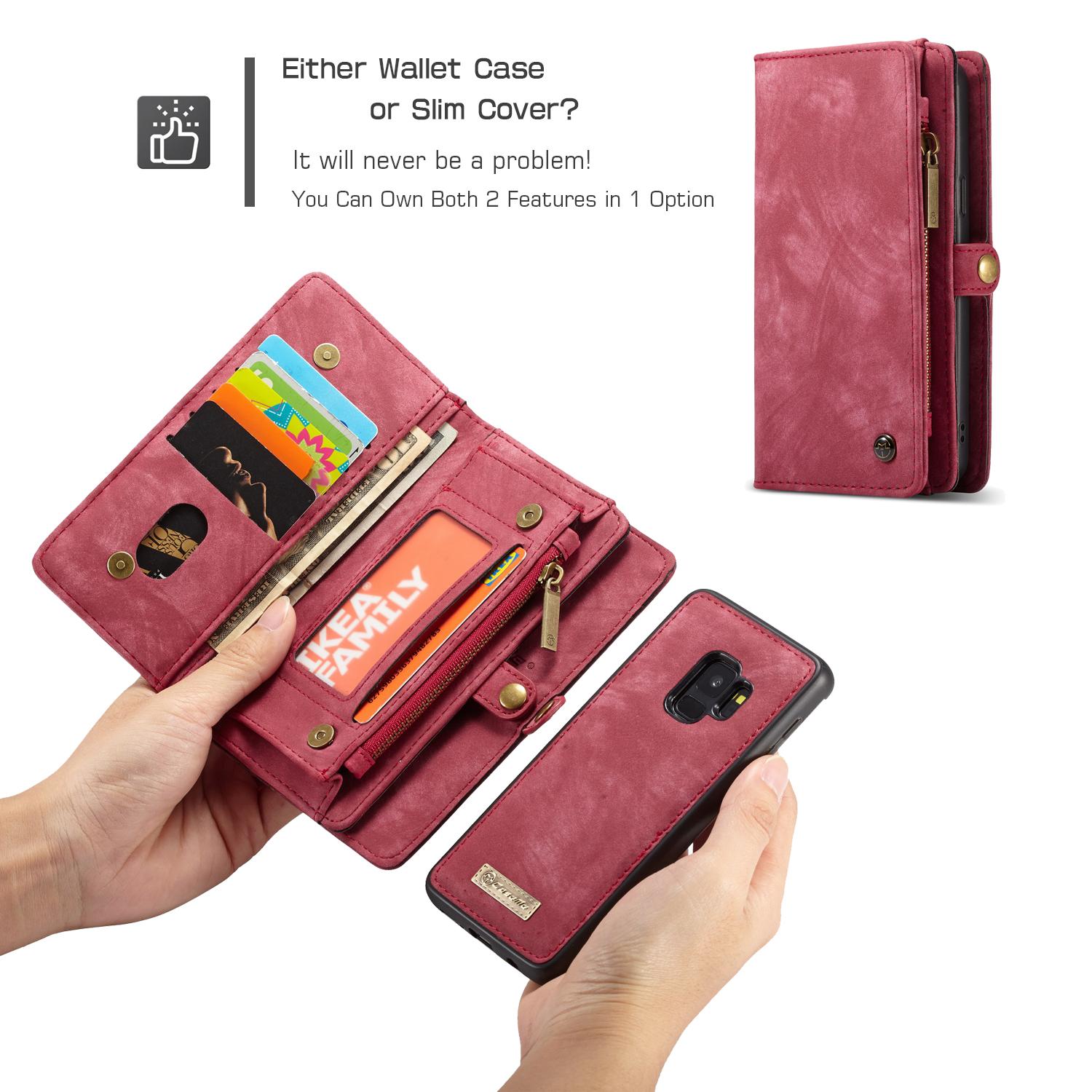 Cover portafoglio Multi-Slot Samsung Galaxy S9 Rosso
