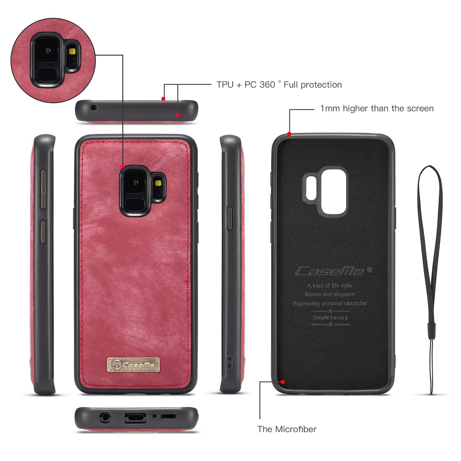 Cover portafoglio Multi-Slot Samsung Galaxy S9 Rosso