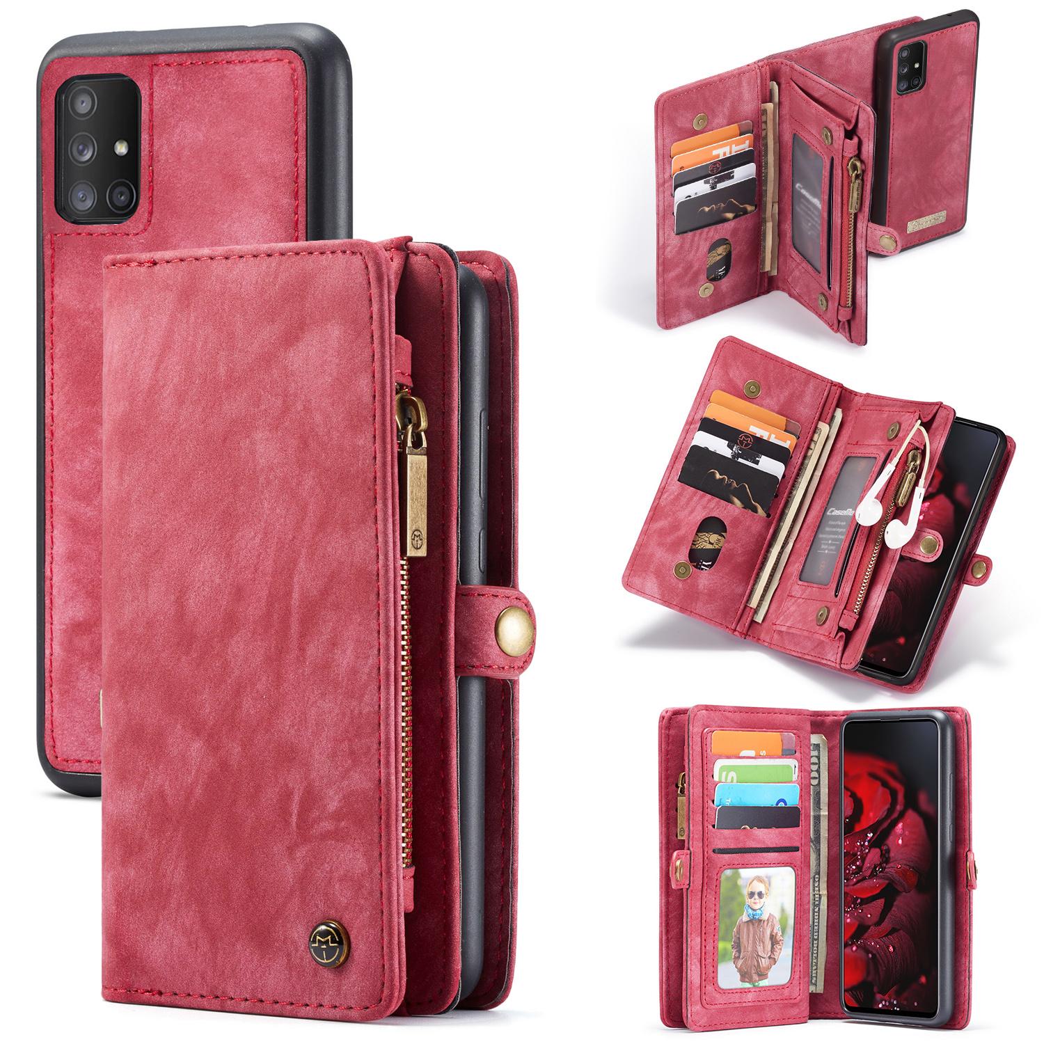 Cover portafoglio Multi-Slot Samsung Galaxy A71 Rosso