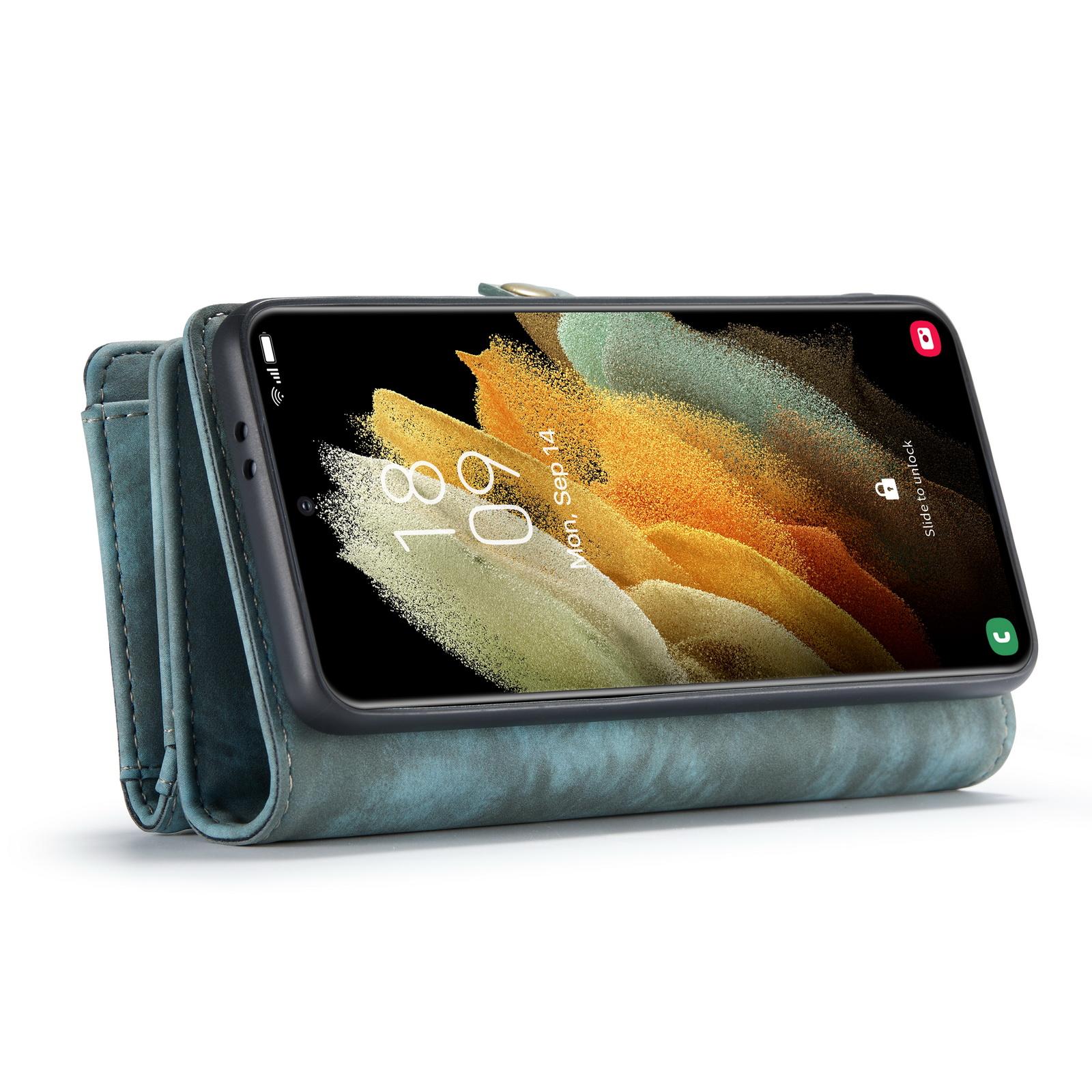 Cover portafoglio Multi-Slot Samsung Galaxy S21 Blu