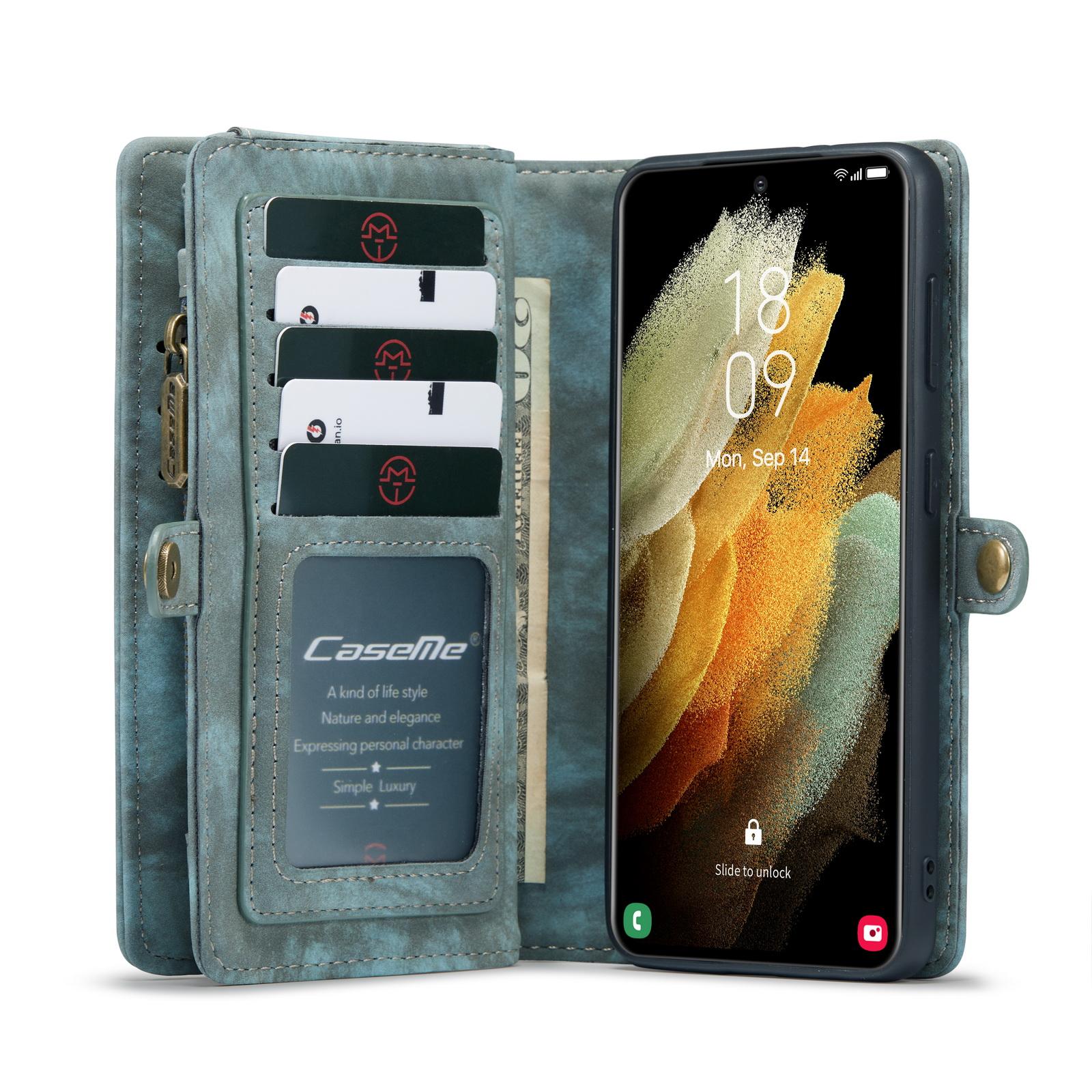 Cover portafoglio Multi-Slot Samsung Galaxy S21 Blu
