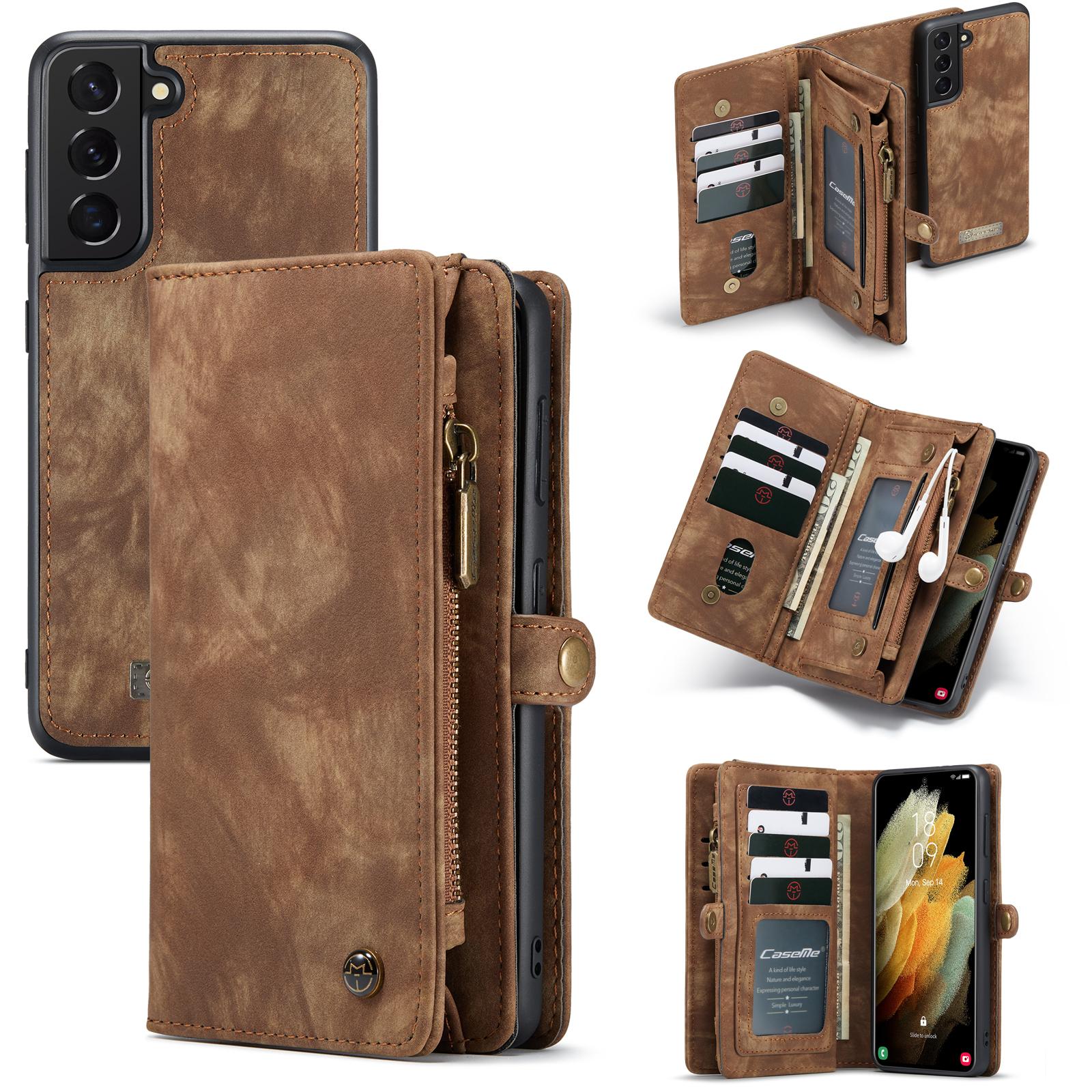 Cover portafoglio Multi-Slot Samsung Galaxy S21 Marrone