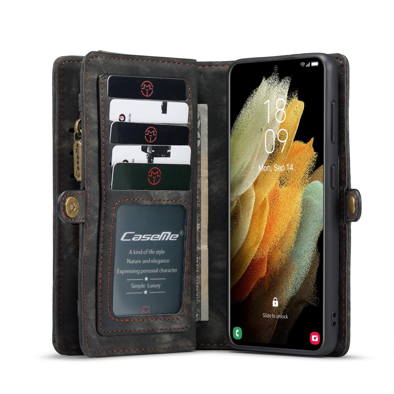 Cover portafoglio Multi-Slot Samsung Galaxy S21 Grigio